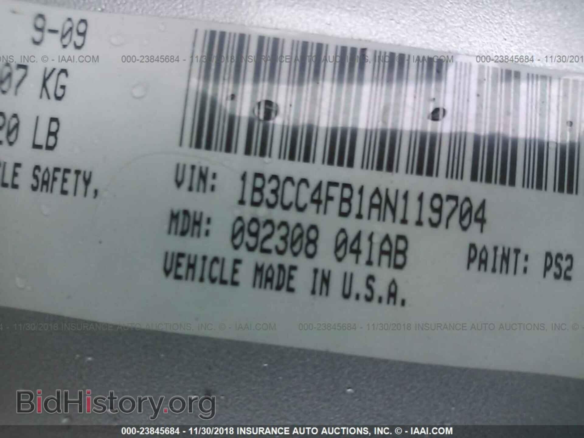 2010 DODGE AVENGER - VIN: 1B3CC4FB1AN119704 - Фото 9