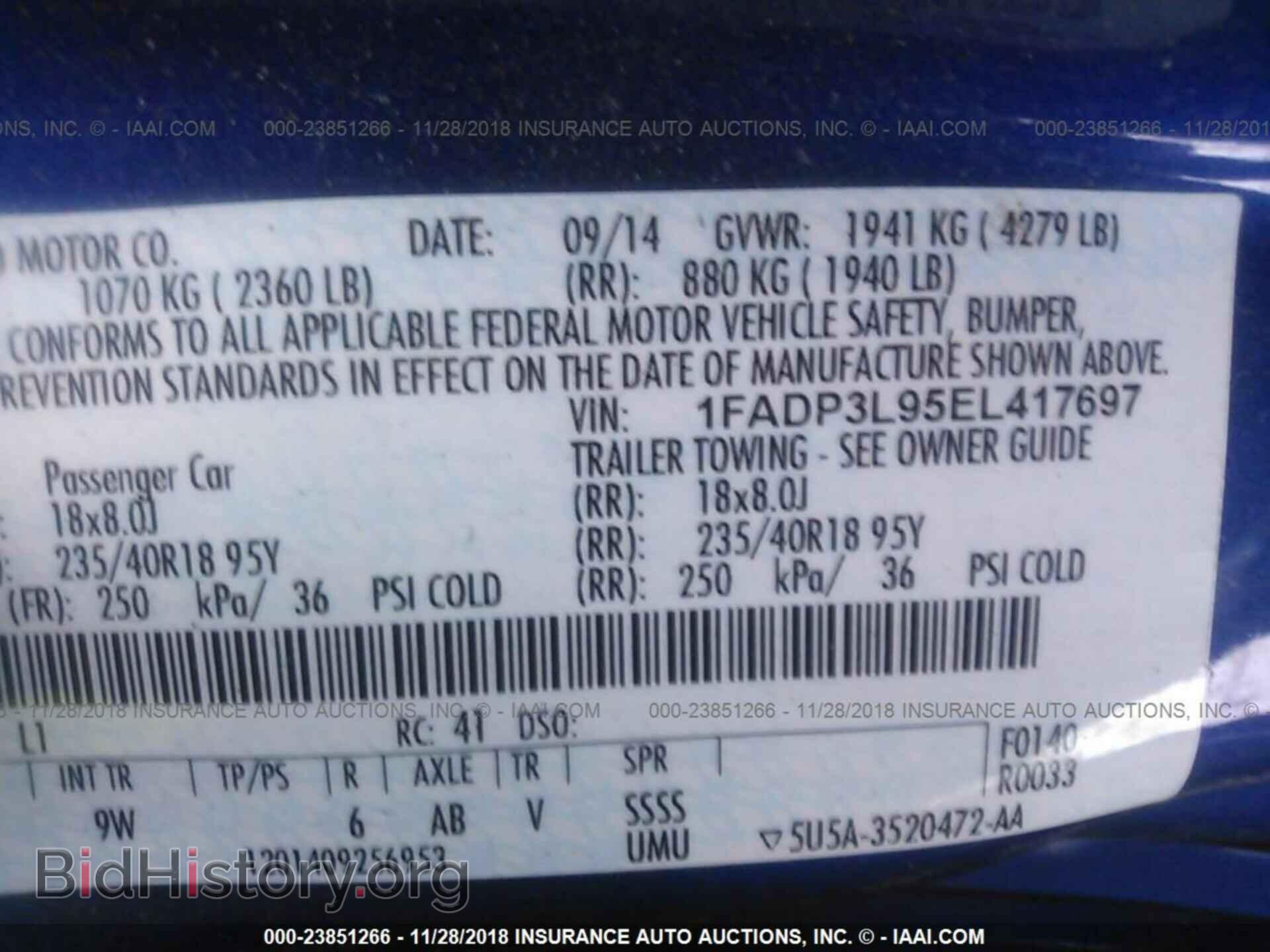 2014 FORD FOCUS - VIN: 1FADP3L95EL417697 - Photo 9