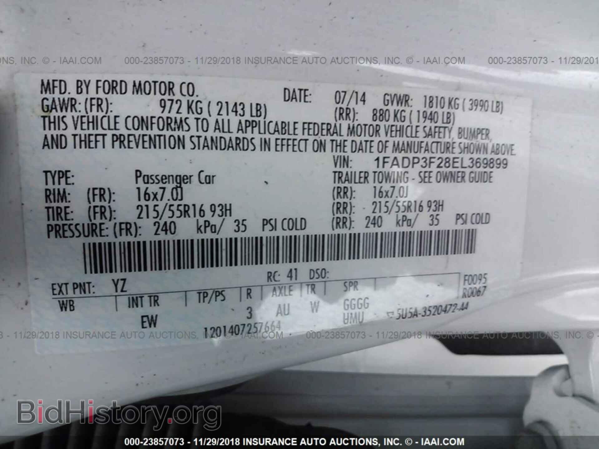 2014 FORD FOCUS - VIN: 1FADP3F28EL369899 - Photo 9