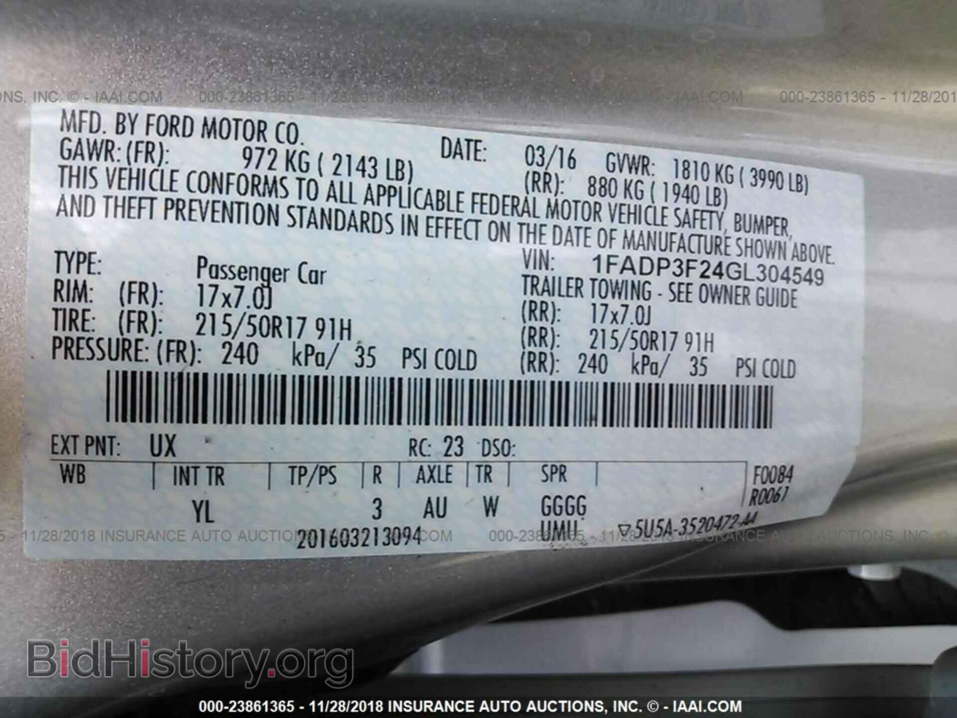 2016 FORD FOCUS - VIN: 1FADP3F24GL304549 - Photo 9