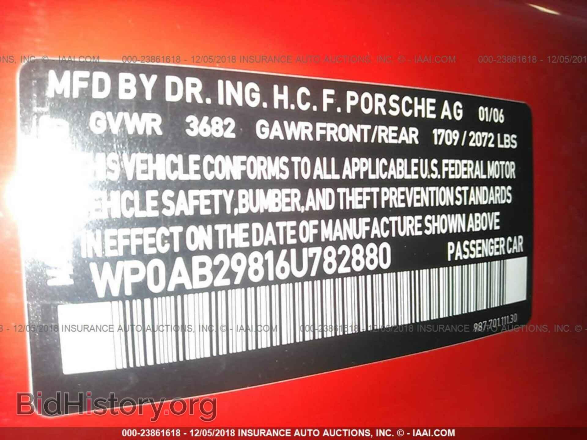 2006 PORSCHE CAYMAN - VIN: WP0AB29816U782880 - Фото 9