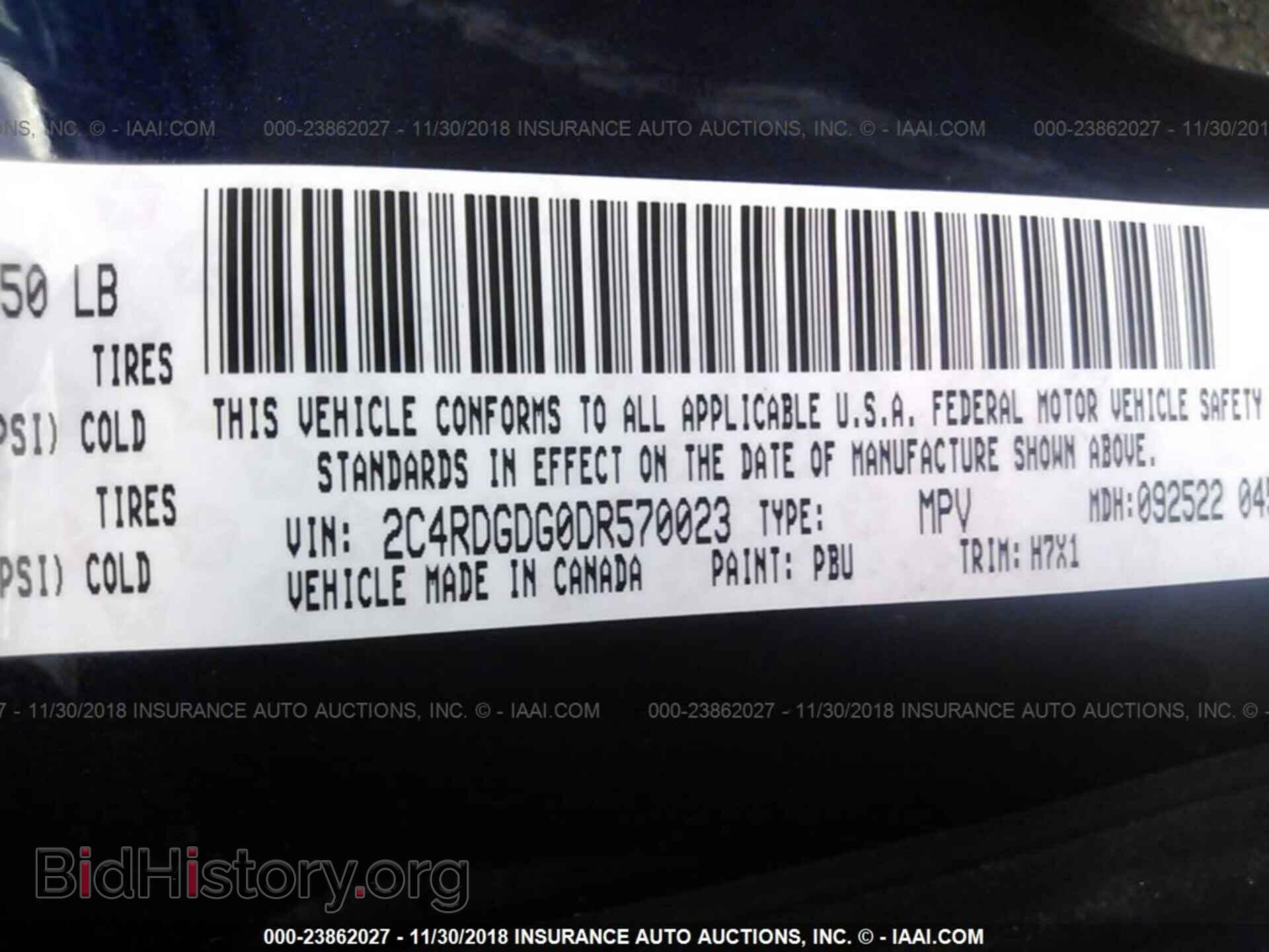 2013 DODGE GRAND CARAVAN - VIN: 2C4RDGDG0DR570023 - Фото 9