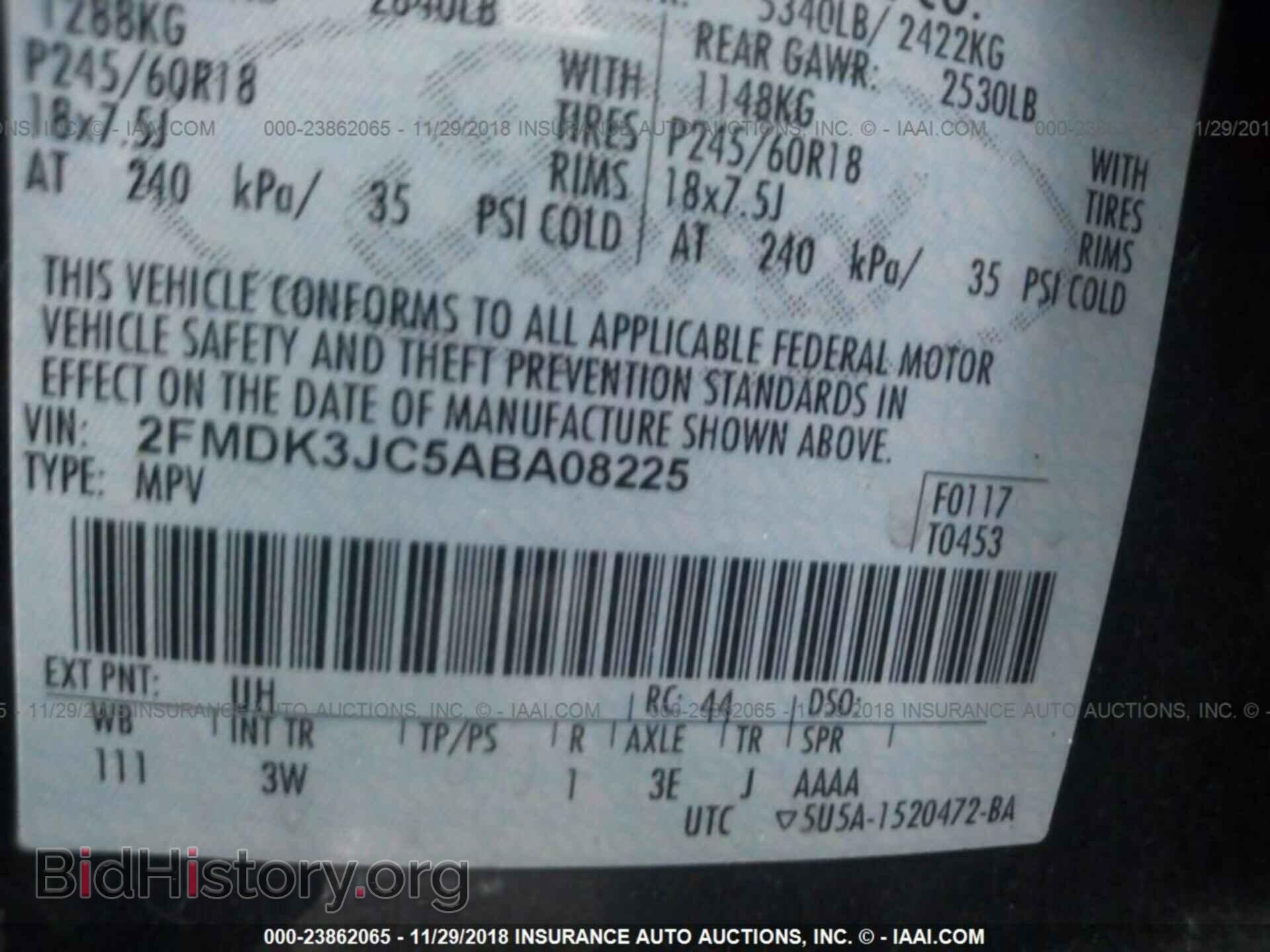 2010 FORD EDGE - VIN: 2FMDK3JC5ABA08225 - Photo 9