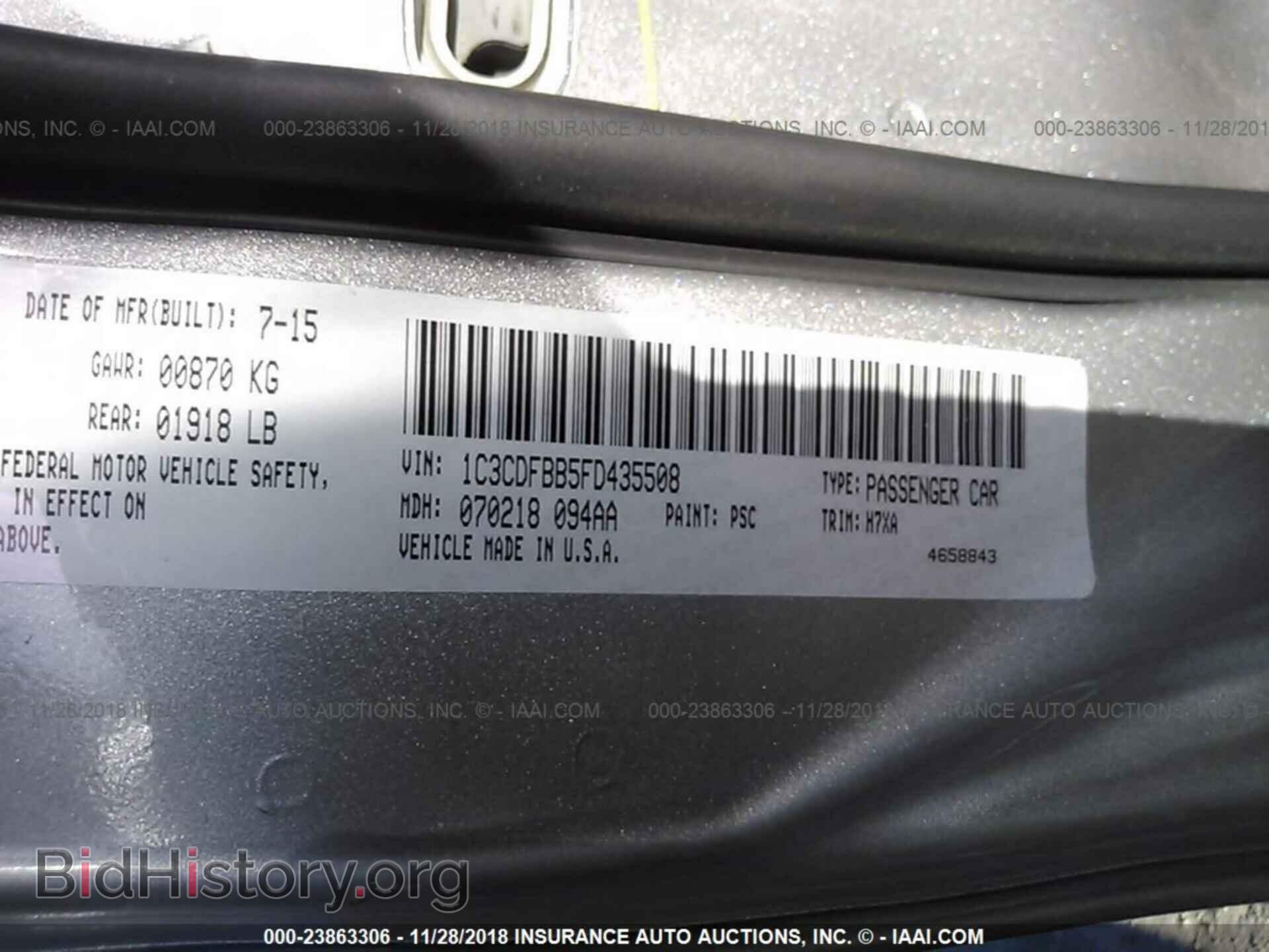2015 DODGE DART - VIN: 1C3CDFBB5FD435508 - Фото 9