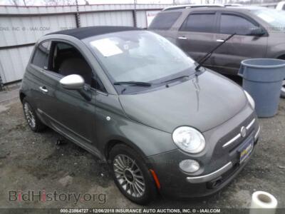 2012 Fiat 500, green — VIN 3C3CFFER5CT164880, IAAI