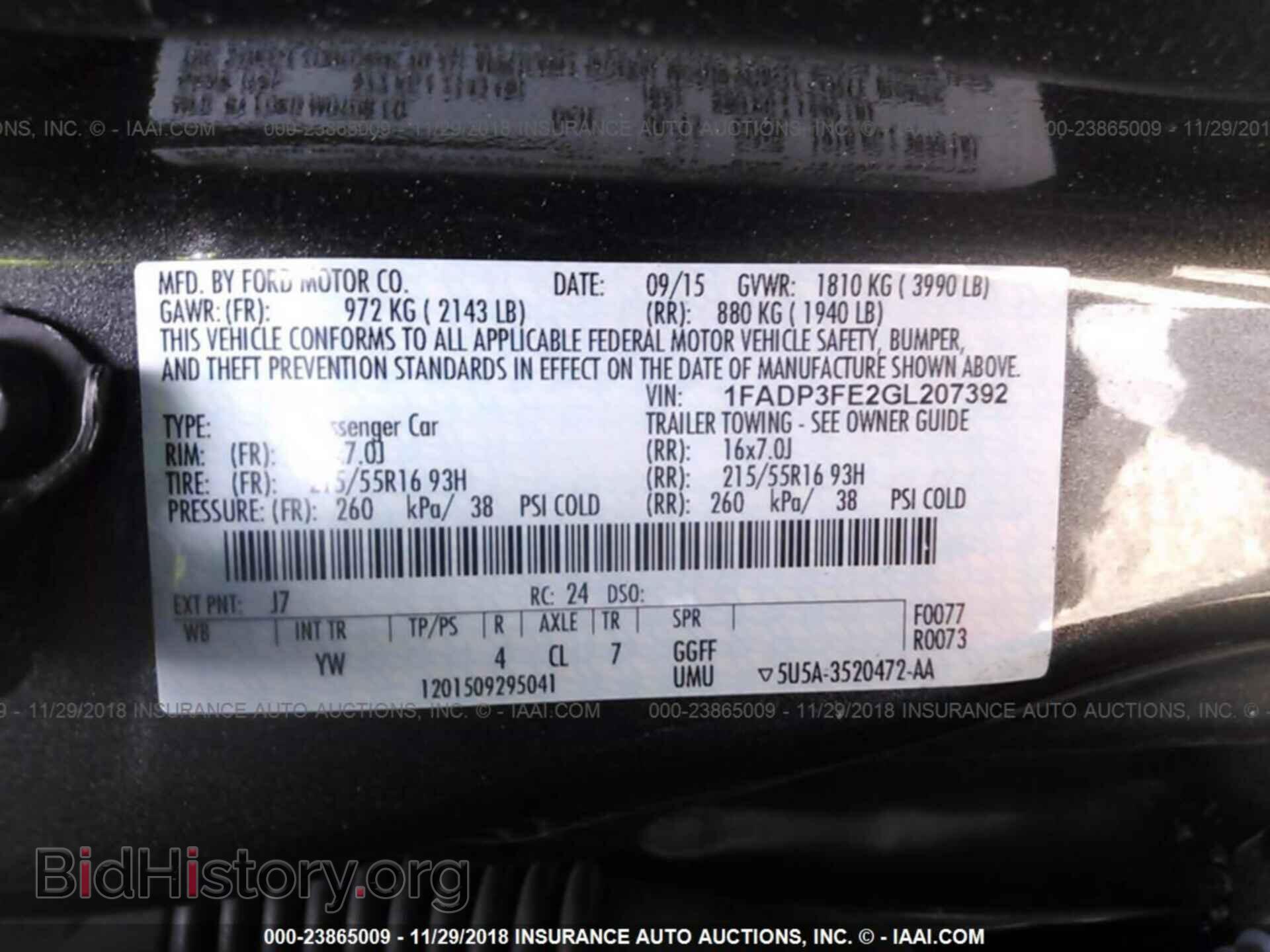 2016 FORD FOCUS - VIN: 1FADP3FE2GL207392 - Photo 9