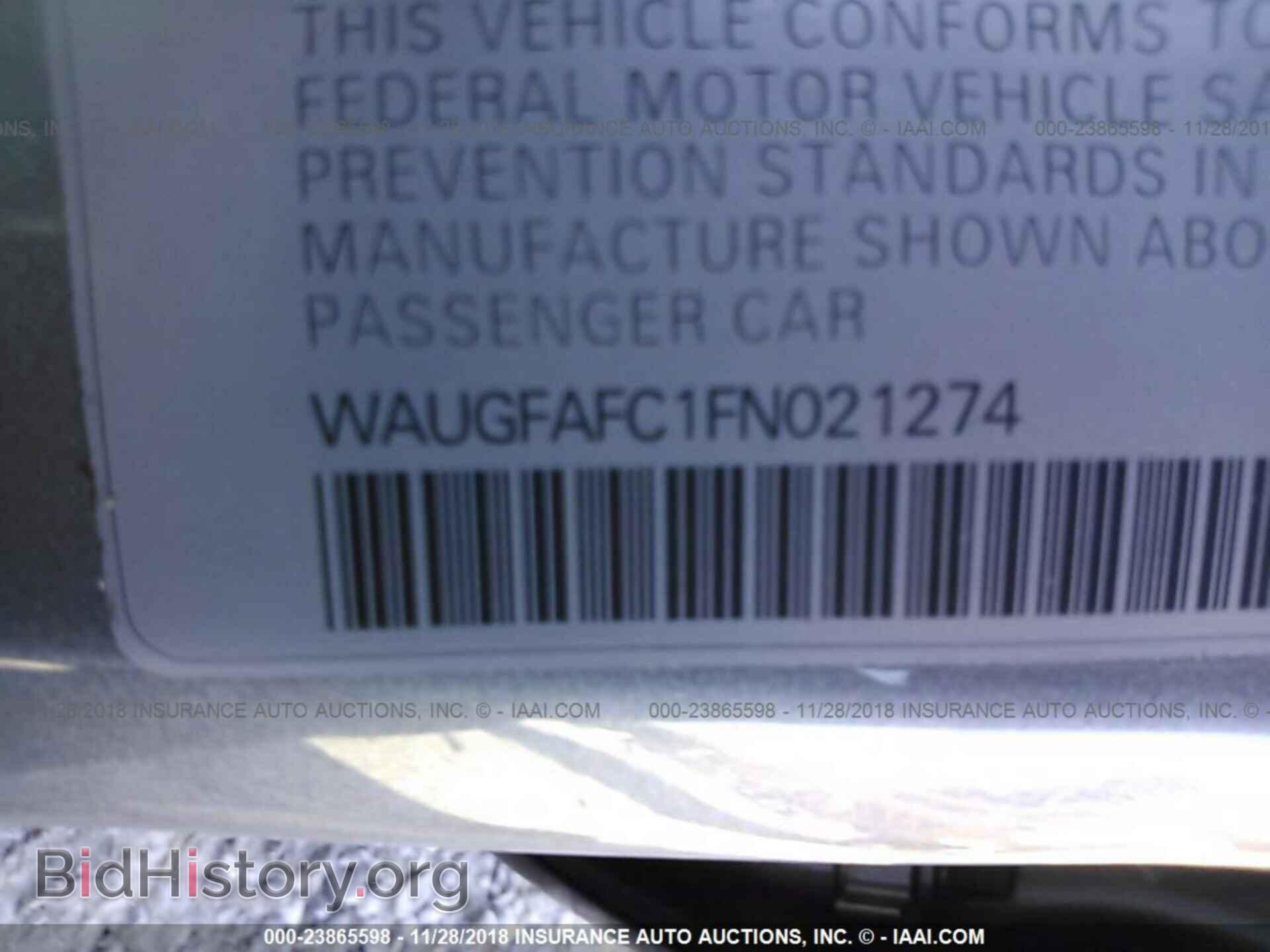 2015 AUDI A6 - VIN: WAUGFAFC1FN021274 - Фото 9