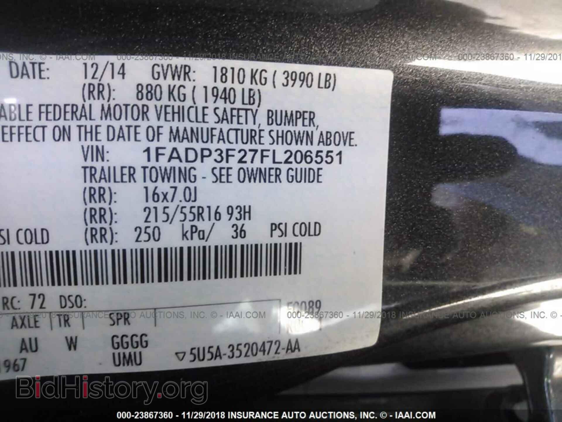 2015 FORD FOCUS - VIN: 1FADP3F27FL206551 - Photo 9