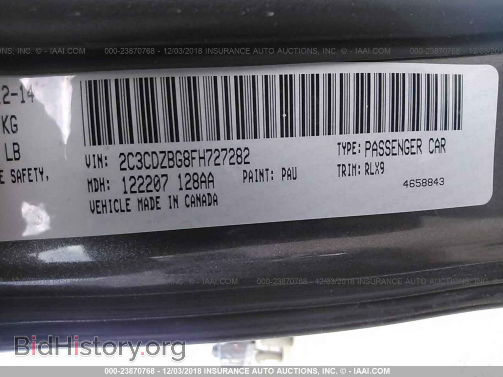 2015 DODGE CHALLENGER - VIN: 2C3CDZBG8FH727282 - Фото 9