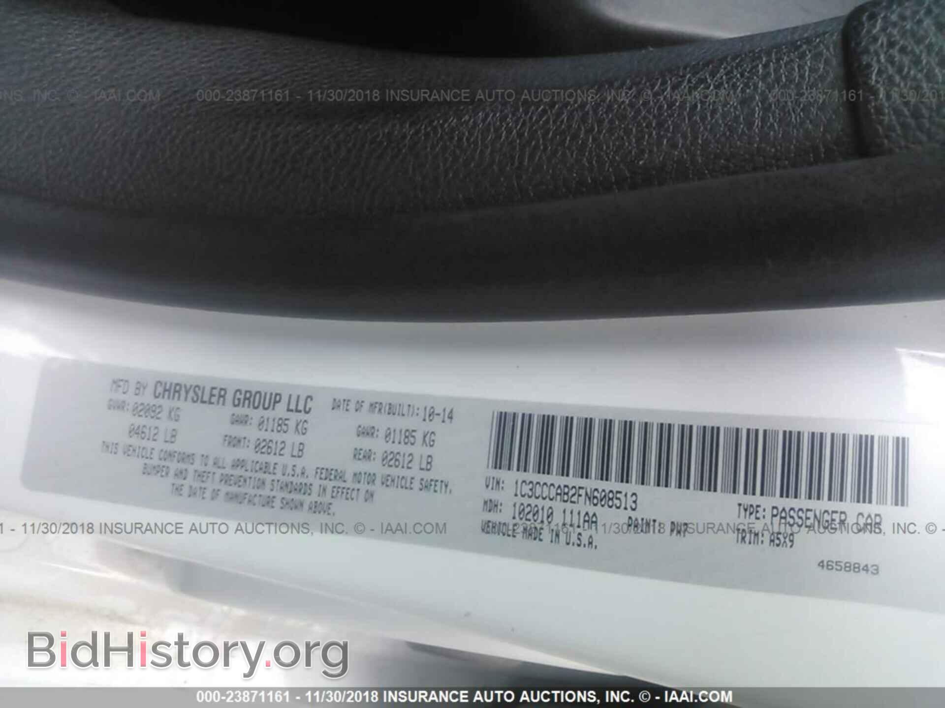 2015 CHRYSLER 200 - VIN: 1C3CCCAB2FN608513 - Photo 9