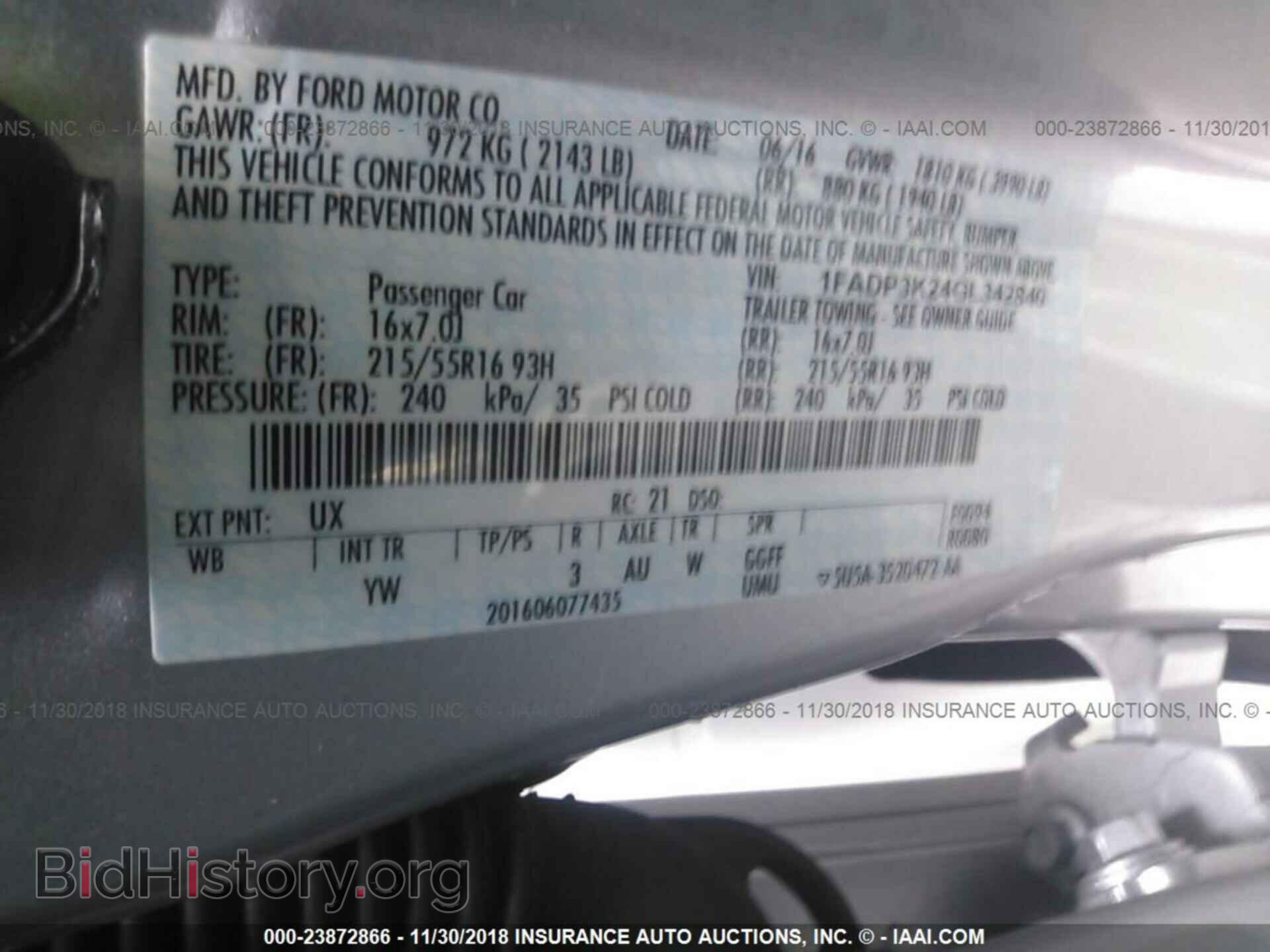 2016 FORD FOCUS - VIN: 1FADP3K24GL342840 - Photo 9