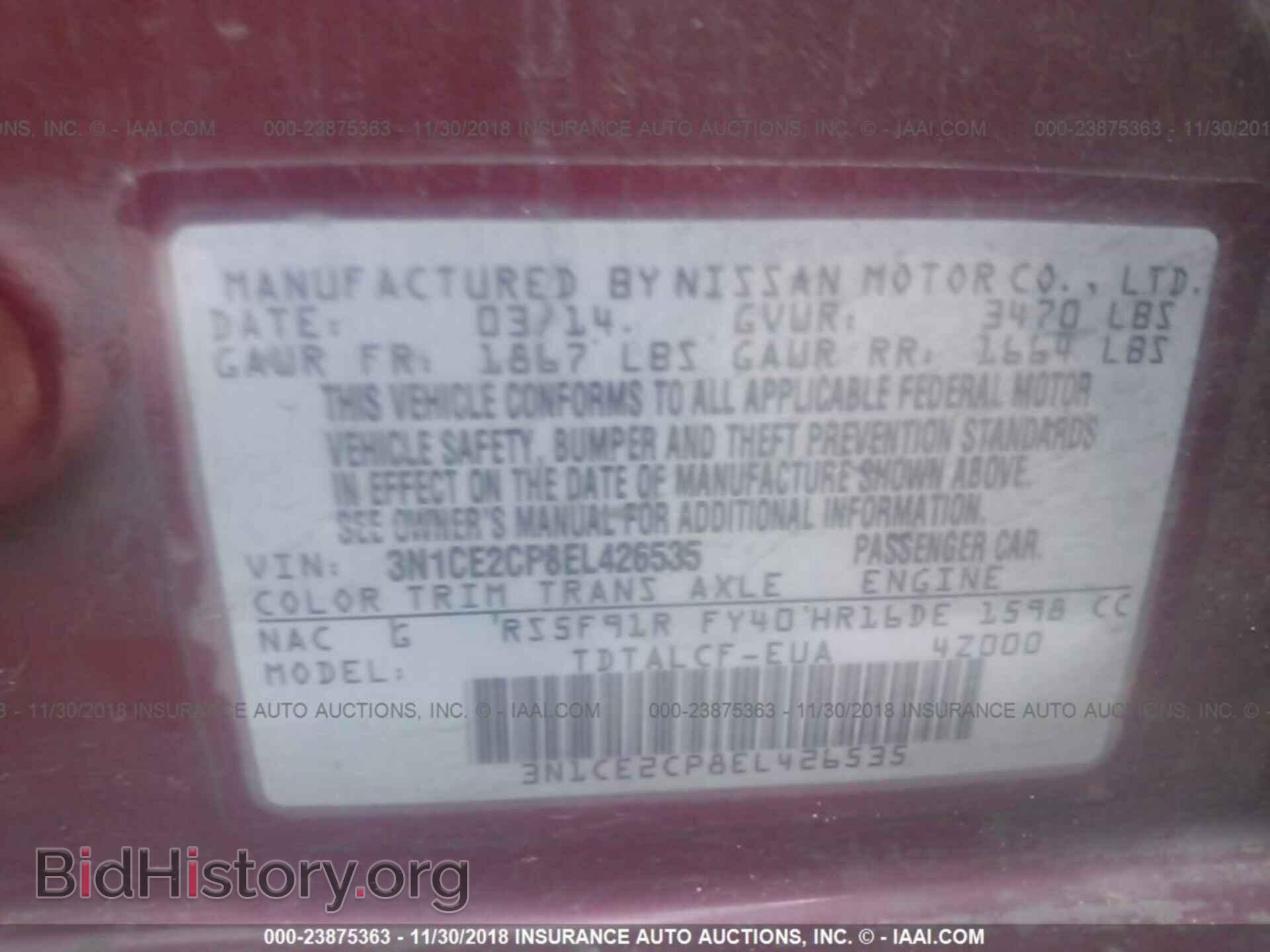 2014 NISSAN VERSA NOTE - VIN: 3N1CE2CP8EL426535 - Photo 9