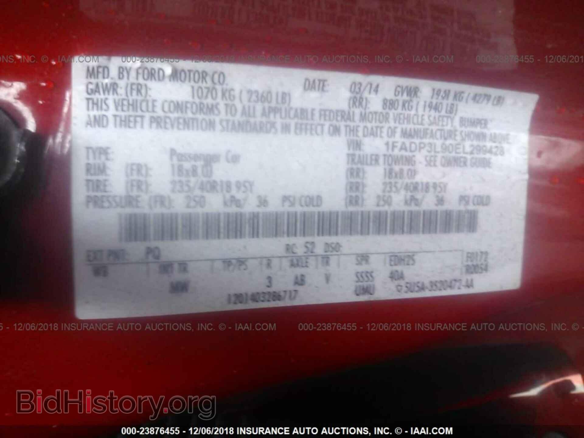 2014 FORD FOCUS - VIN: 1FADP3L90EL299428 - Photo 9