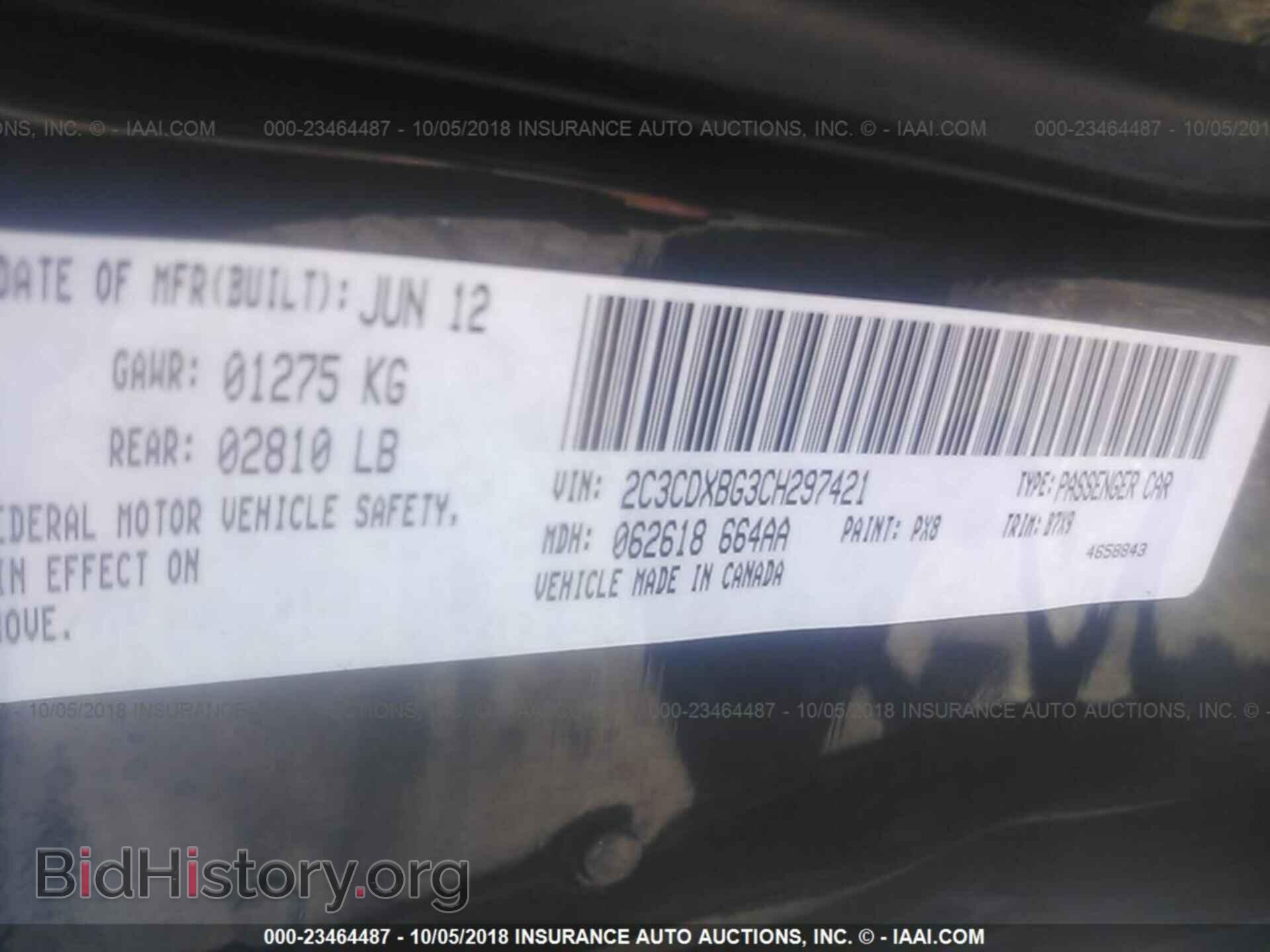 2012 DODGE CHARGER - VIN: 2C3CDXBG3CH297421 - Photo 9