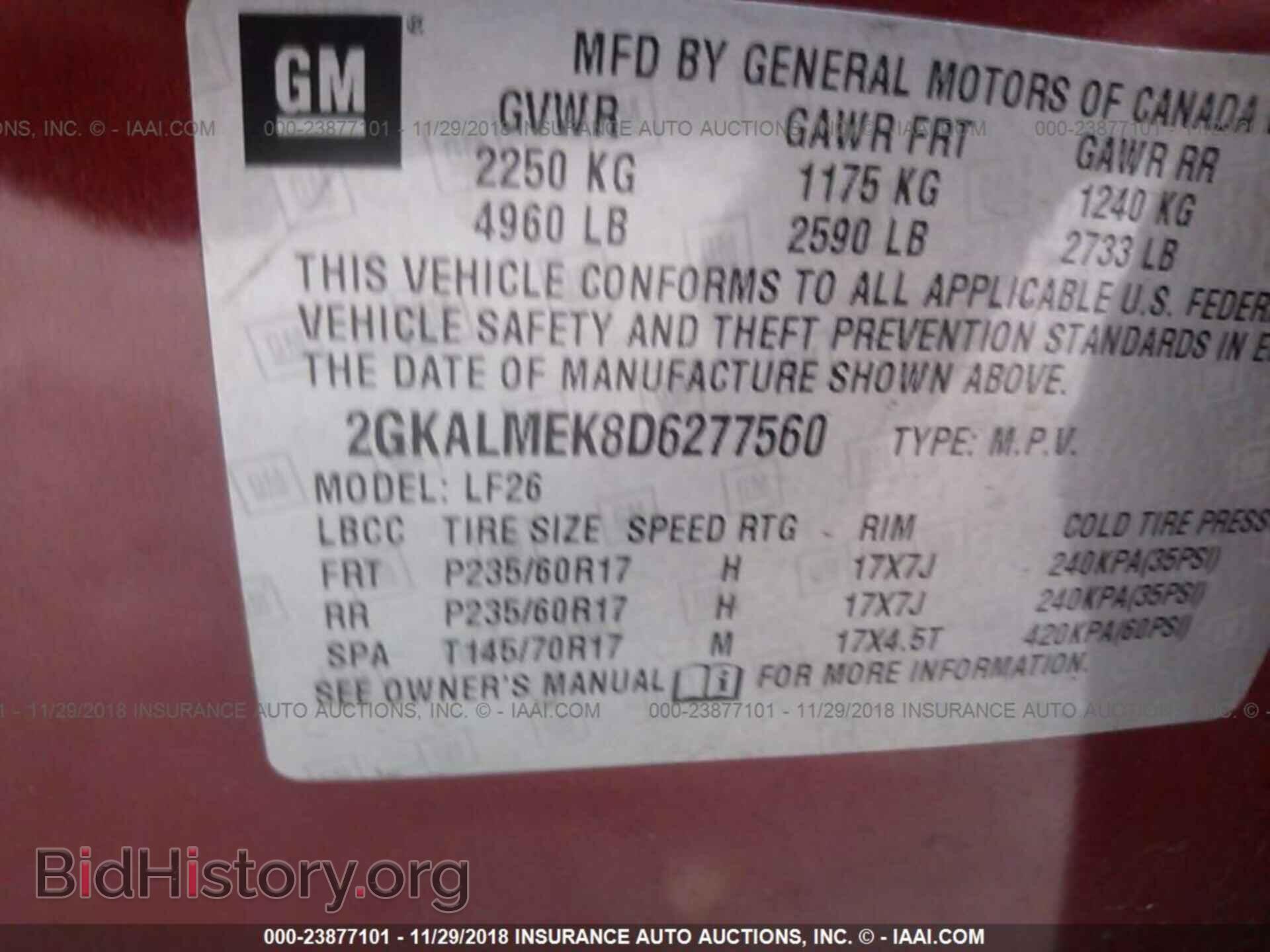 2013 GMC TERRAIN - VIN: 2GKALMEK8D6277560 - Photo 9
