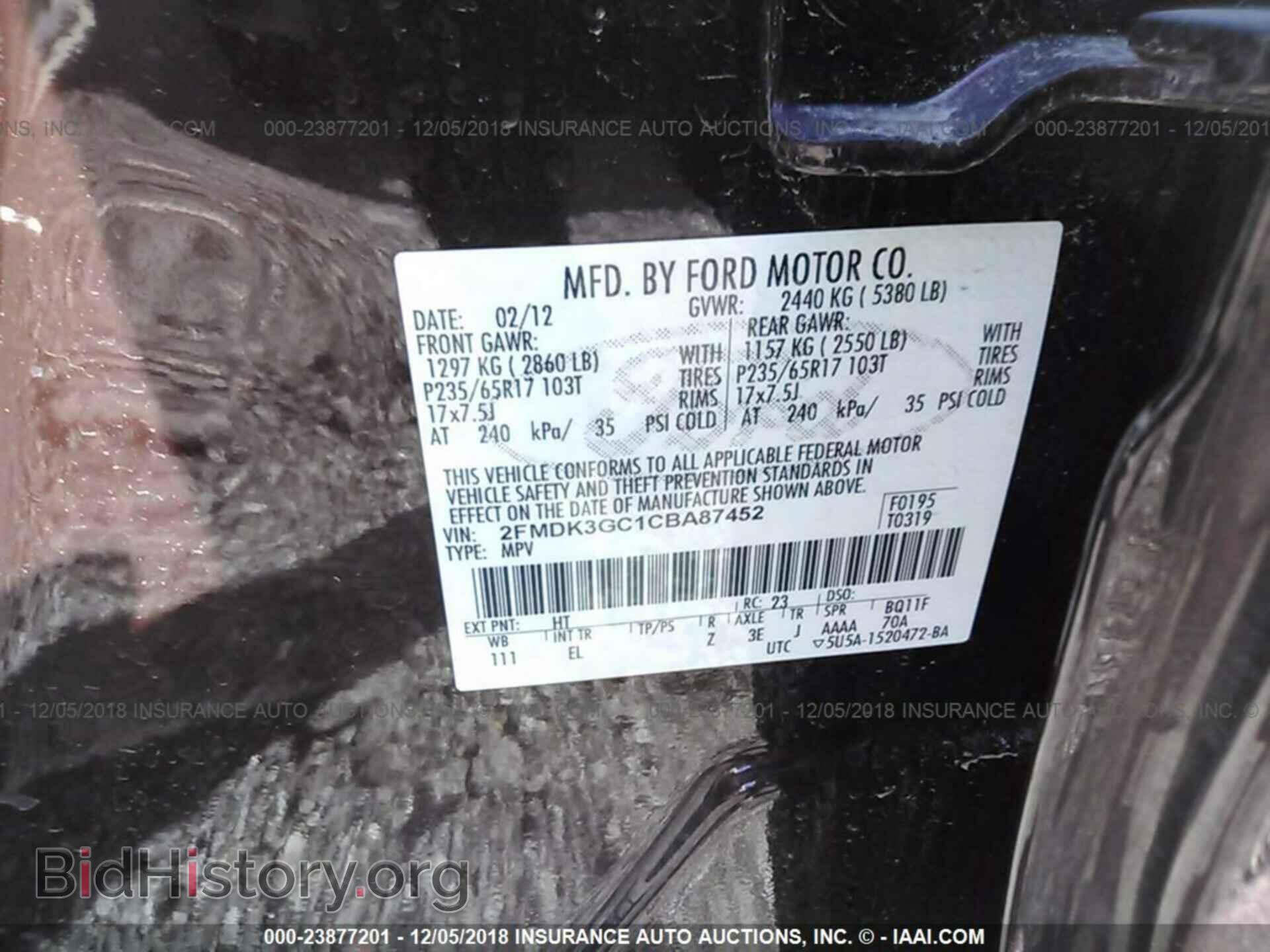2012 Ford Edge - VIN: 2FMDK3GC1CBA87452 - Фото 9