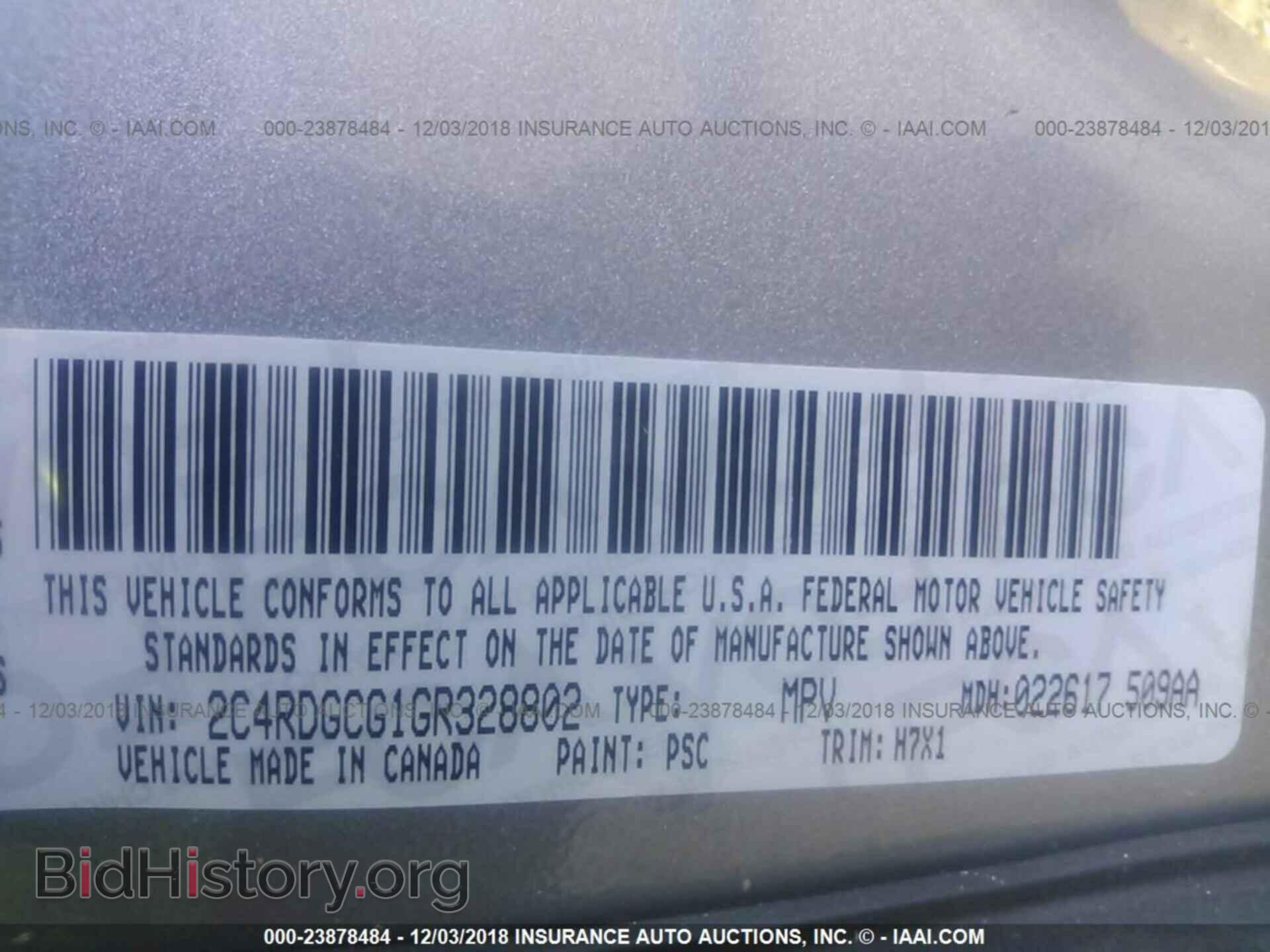 2016 DODGE GRAND CARAVAN - VIN: 2C4RDGCG1GR328802 - Фото 9