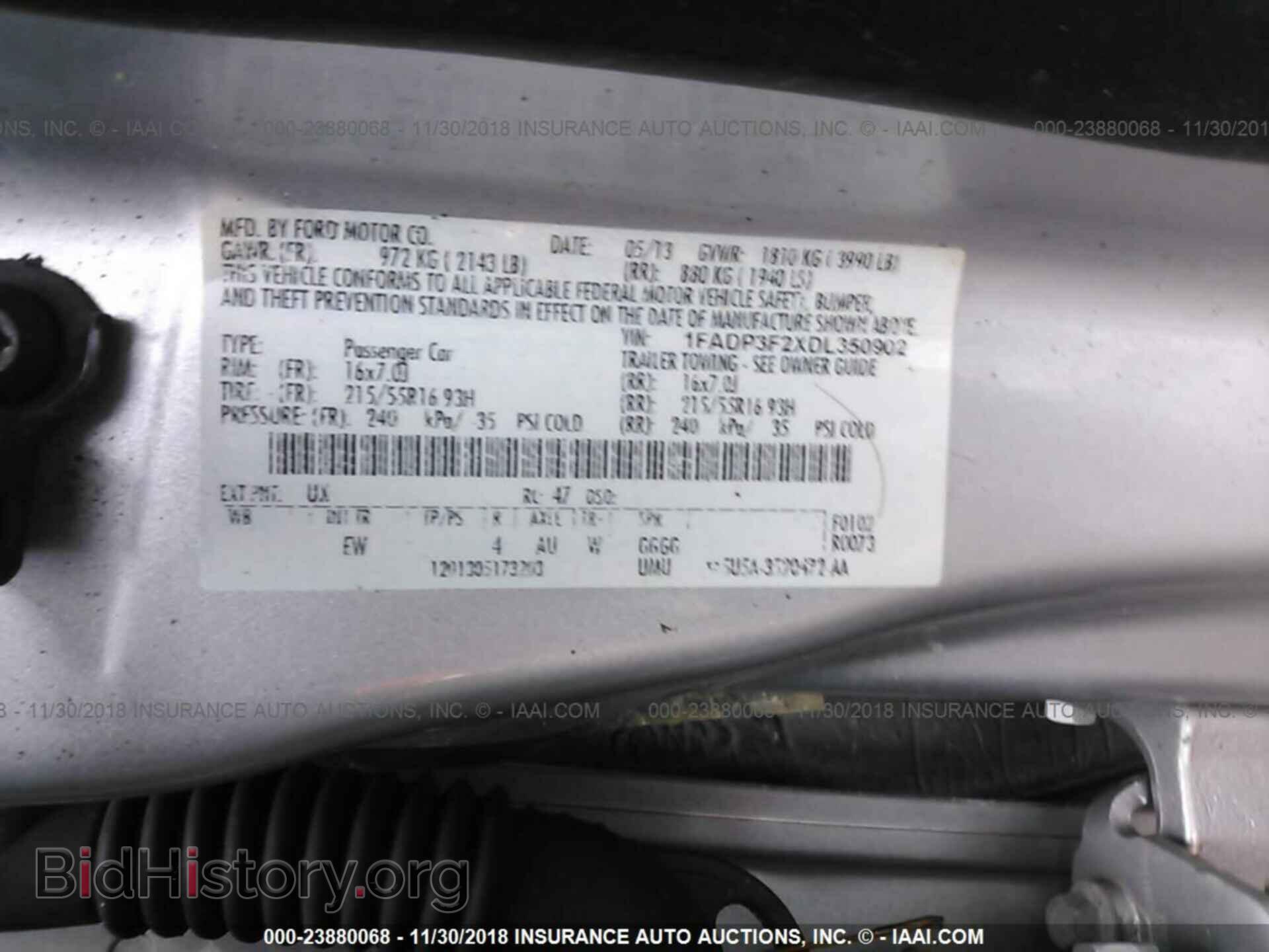 2013 FORD FOCUS - VIN: 1FADP3F2XDL350902 - Фото 9