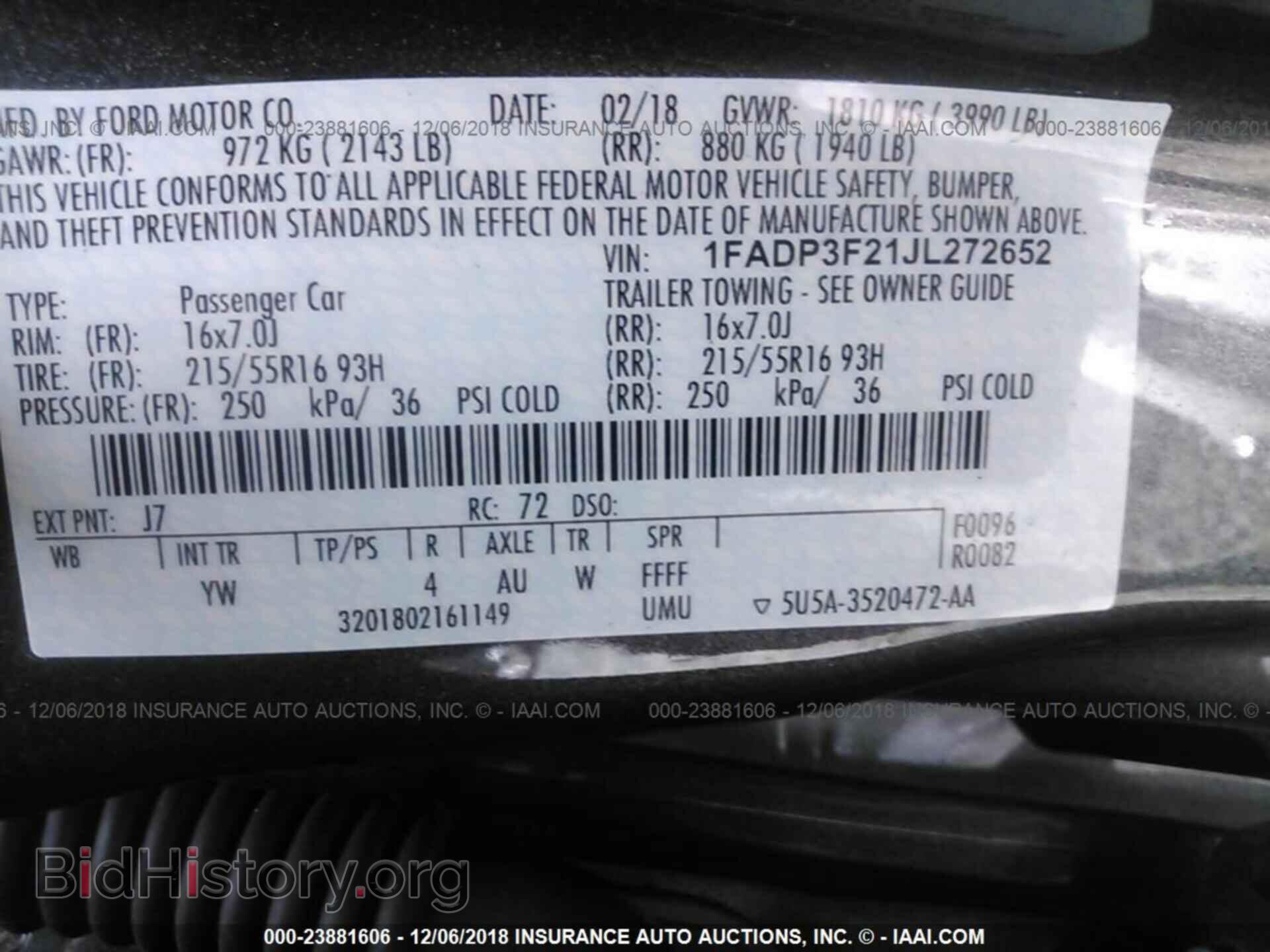 2018 Ford Focus - VIN: 1FADP3F21JL272652 - Фото 9