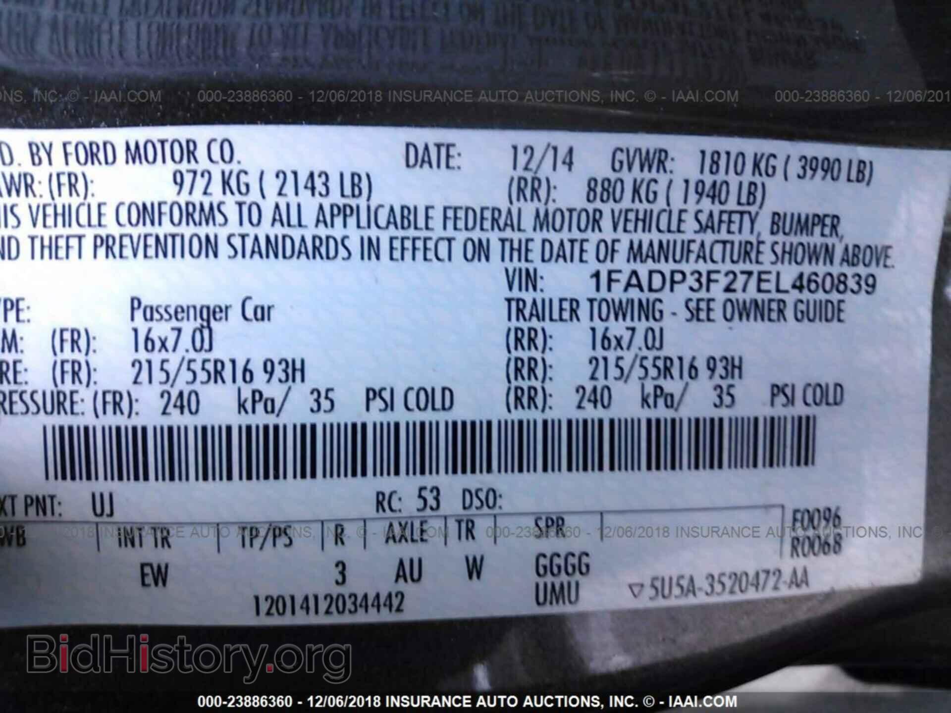 2014 FORD FOCUS - VIN: 1FADP3F27EL460839 - Photo 9