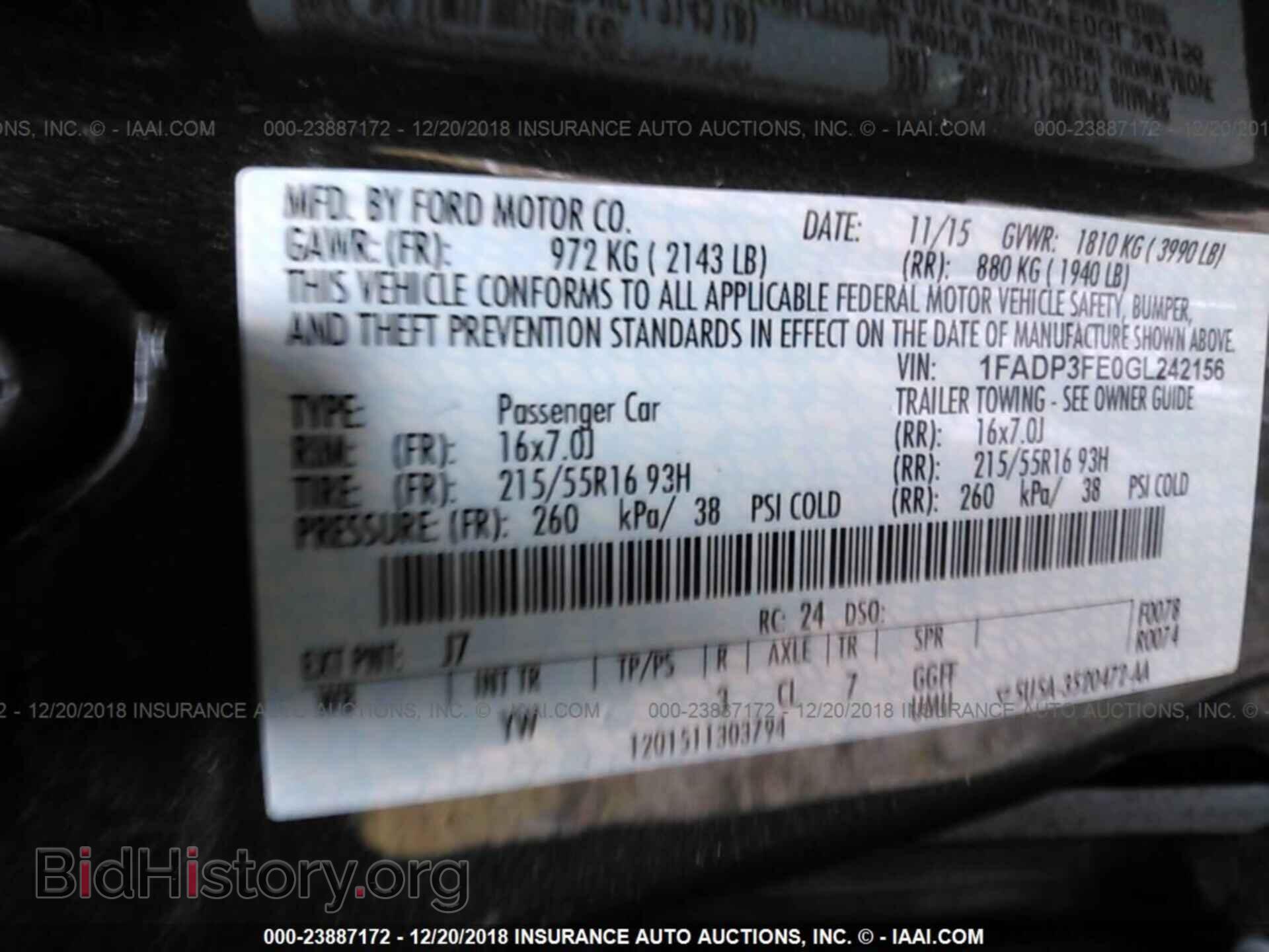 2016 FORD FOCUS - VIN: 1FADP3FE0GL242156 - Photo 9
