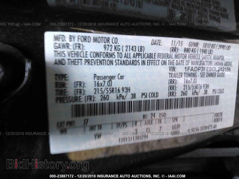 2016 Ford FOCUS (VIN 1FADP3FE0GL242156) — фото 9 из 10