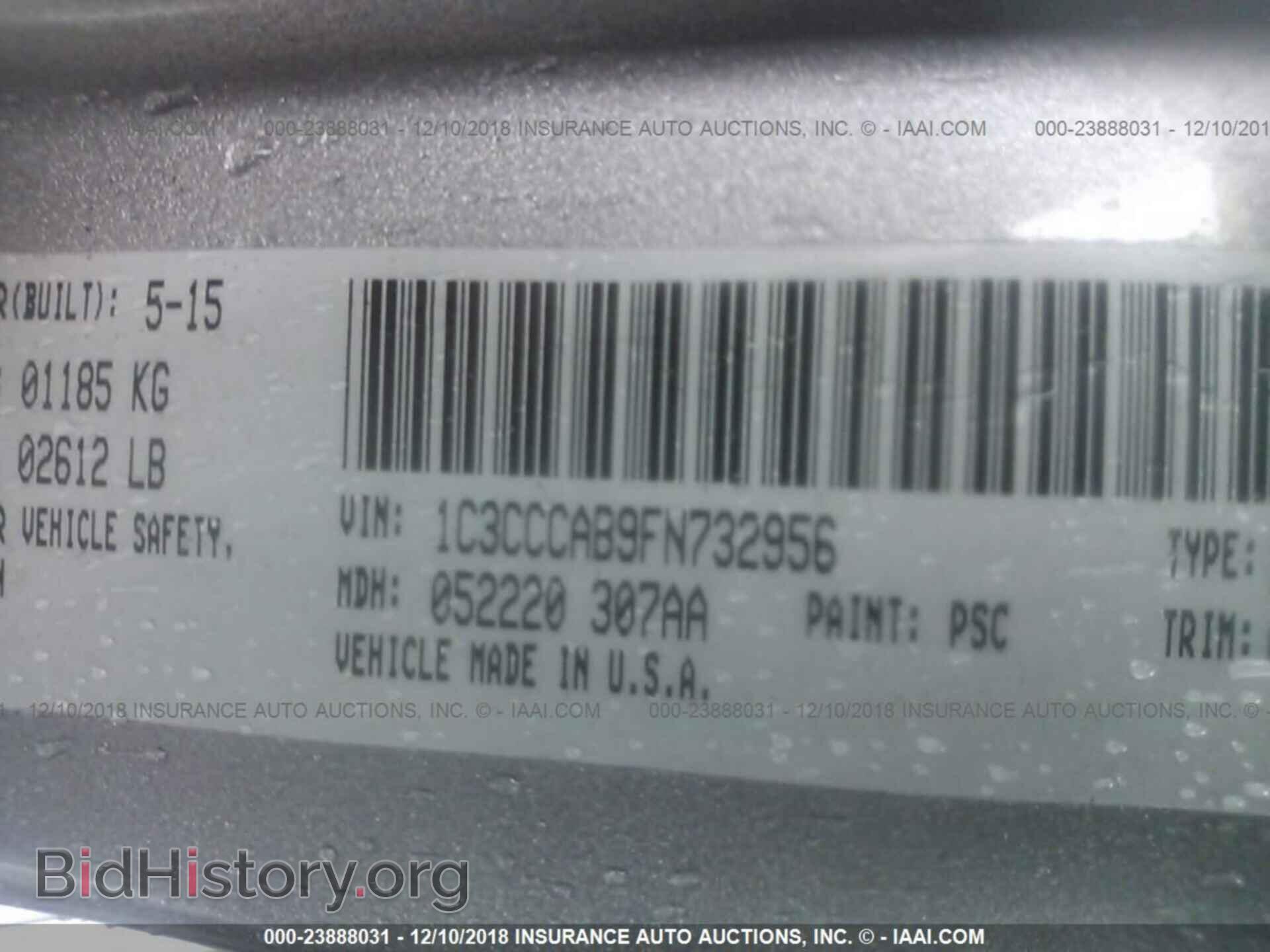 2015 CHRYSLER 200 - VIN: 1C3CCCAB9FN732956 - Photo 9