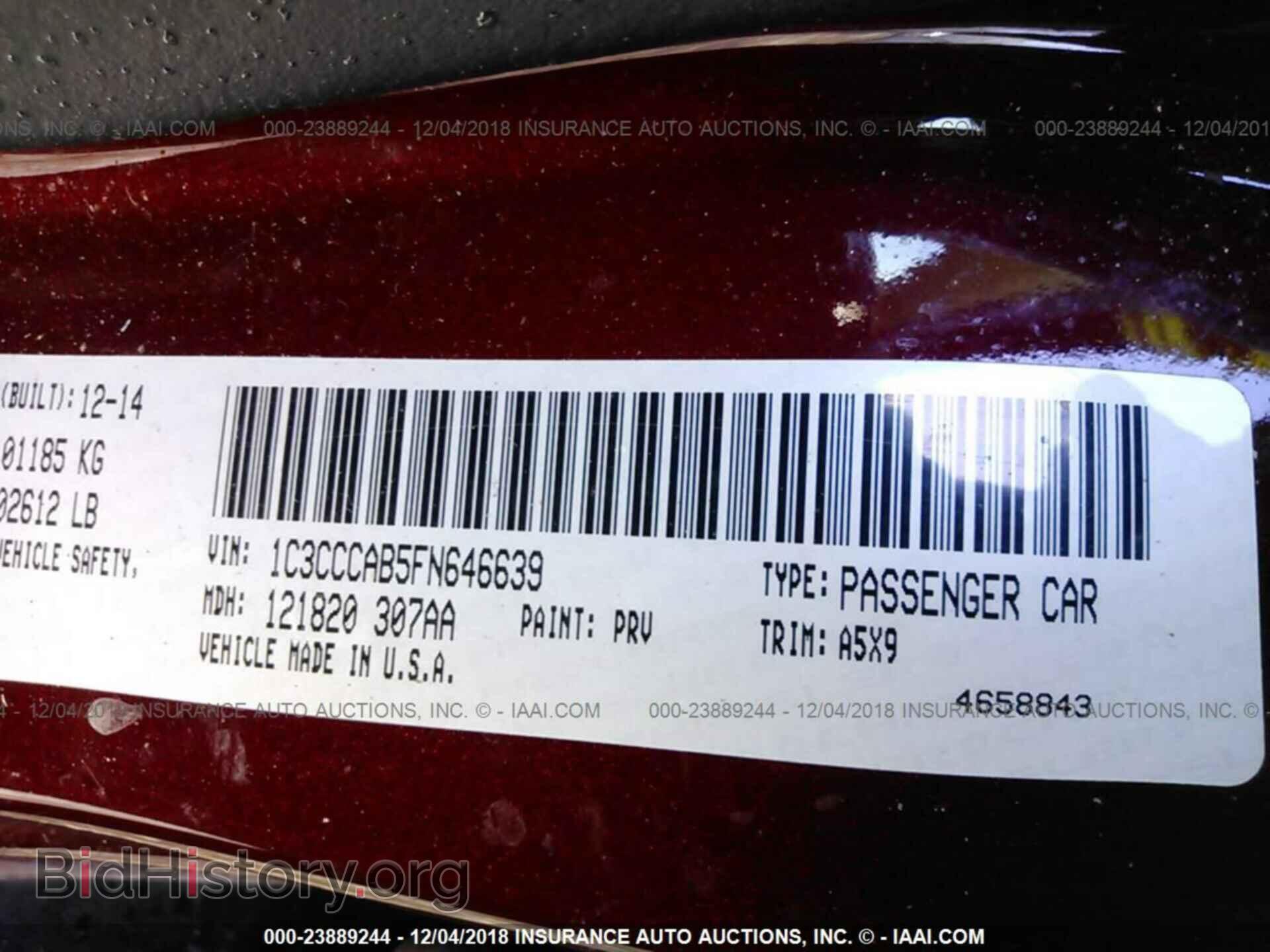 2015 CHRYSLER 200 - VIN: 1C3CCCAB5FN646639 - Photo 9