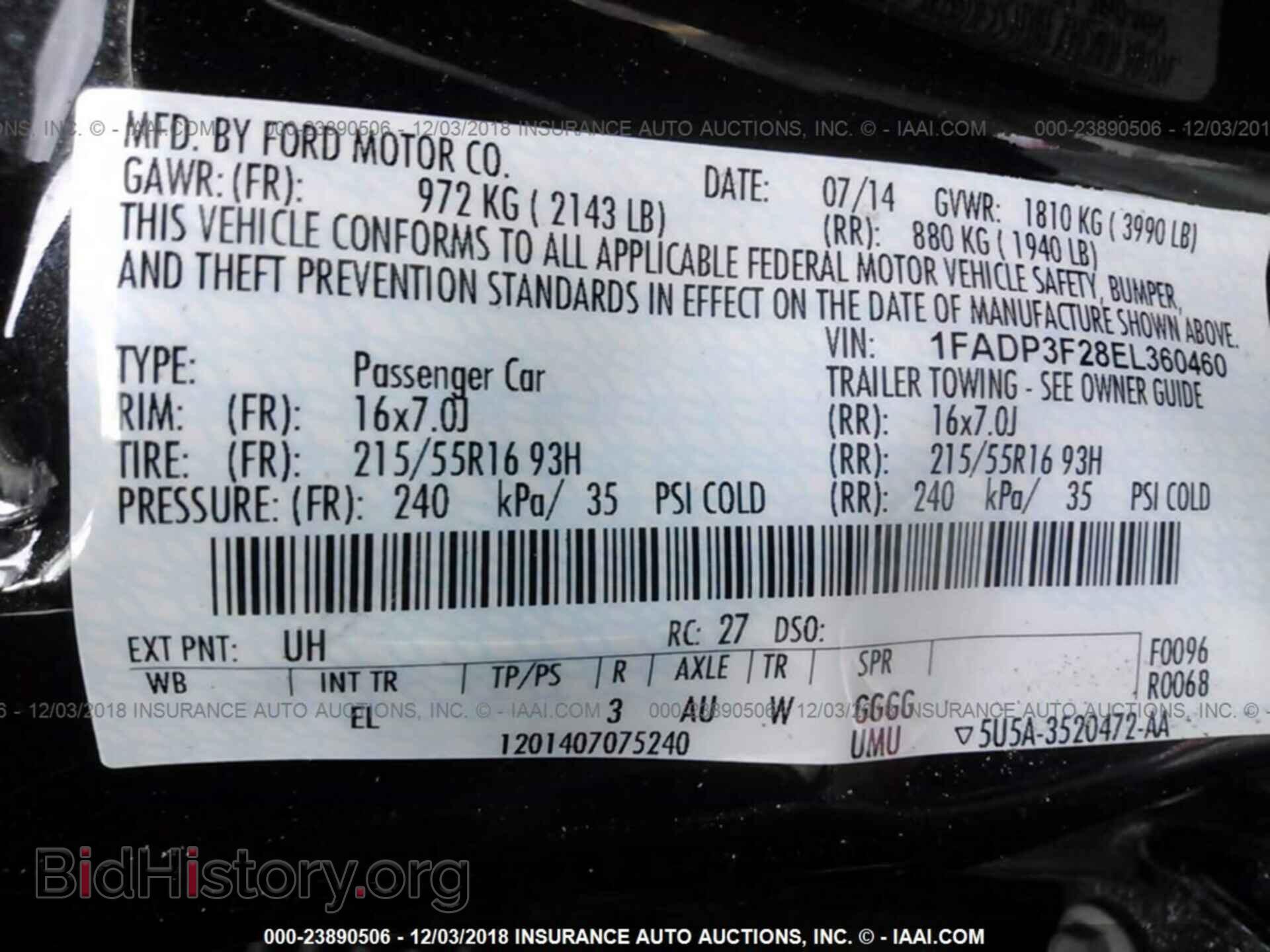2014 FORD FOCUS - VIN: 1FADP3F28EL360460 - Photo 9