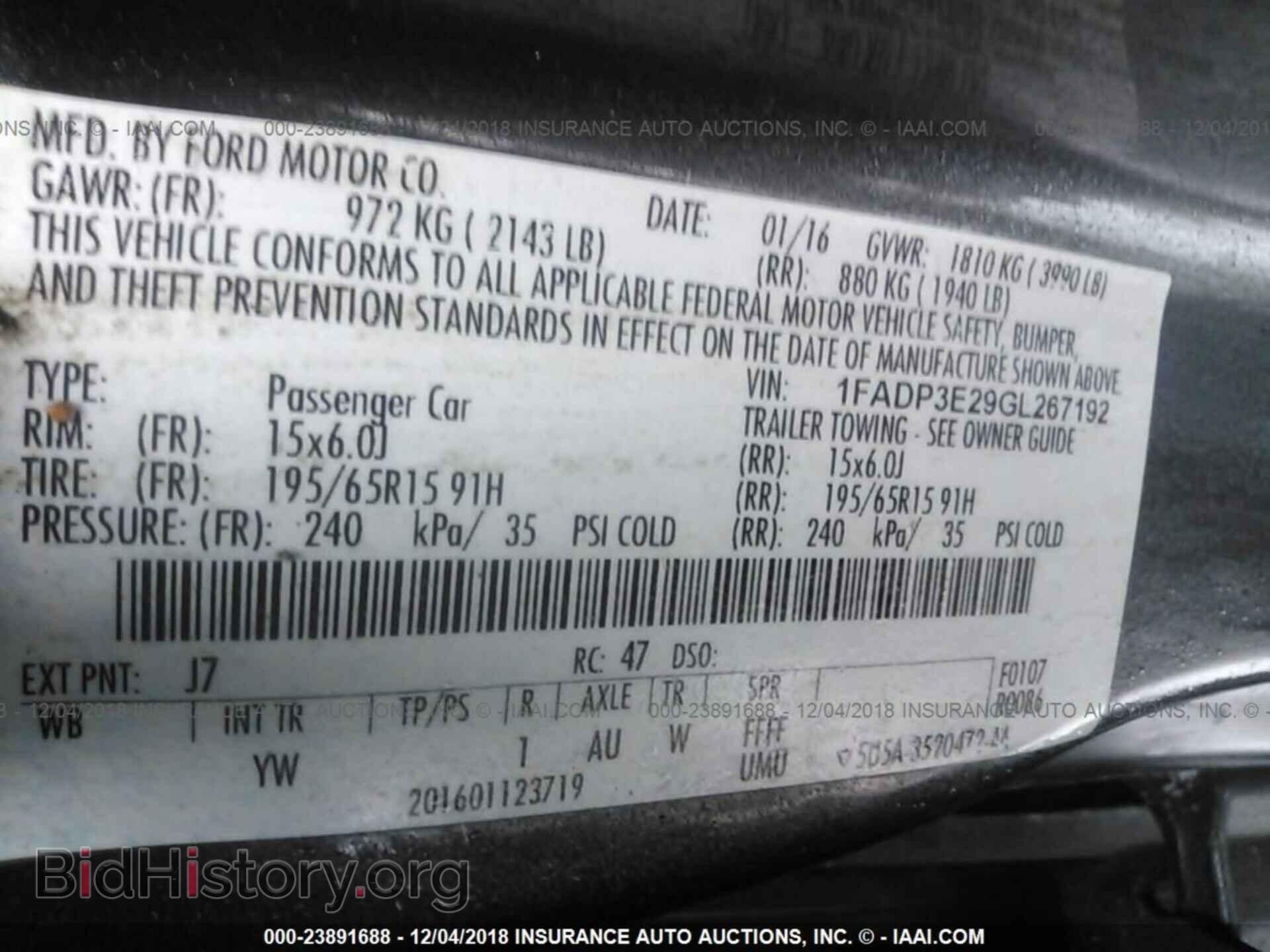 2016 FORD FOCUS - VIN: 1FADP3E29GL267192 - Photo 9