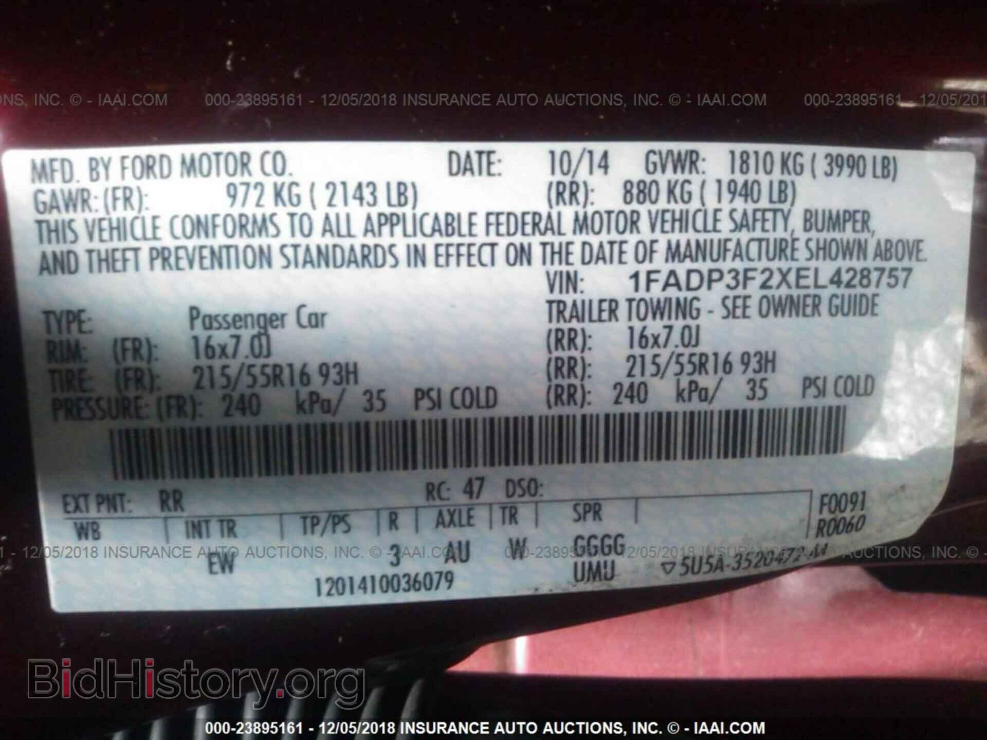 2014 FORD FOCUS - VIN: 1FADP3F2XEL428757 - Photo 9