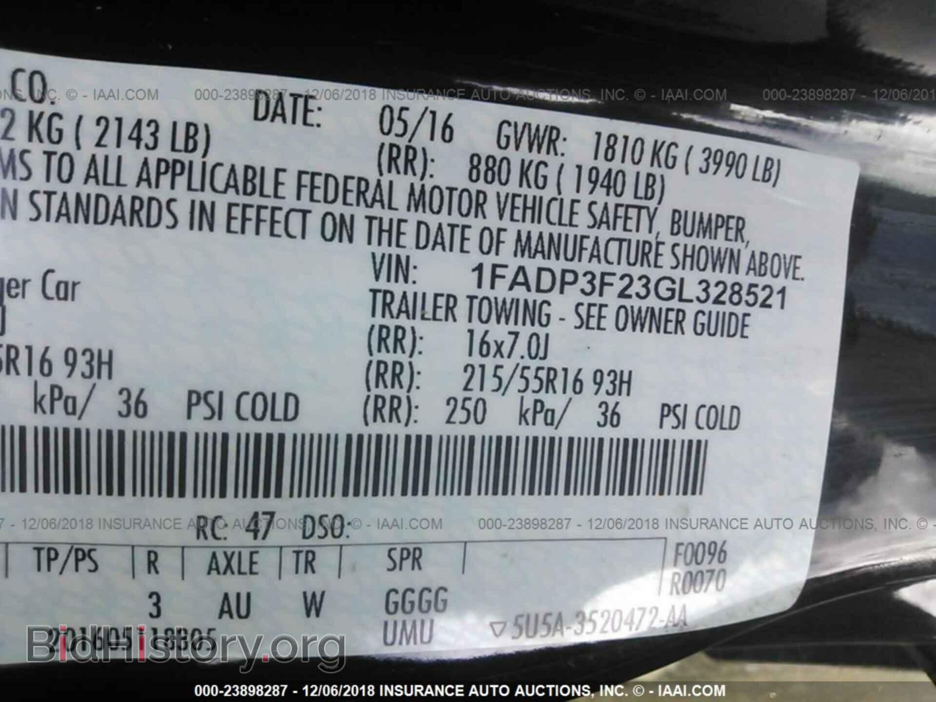 2016 FORD FOCUS - VIN: 1FADP3F23GL328521 - Photo 9