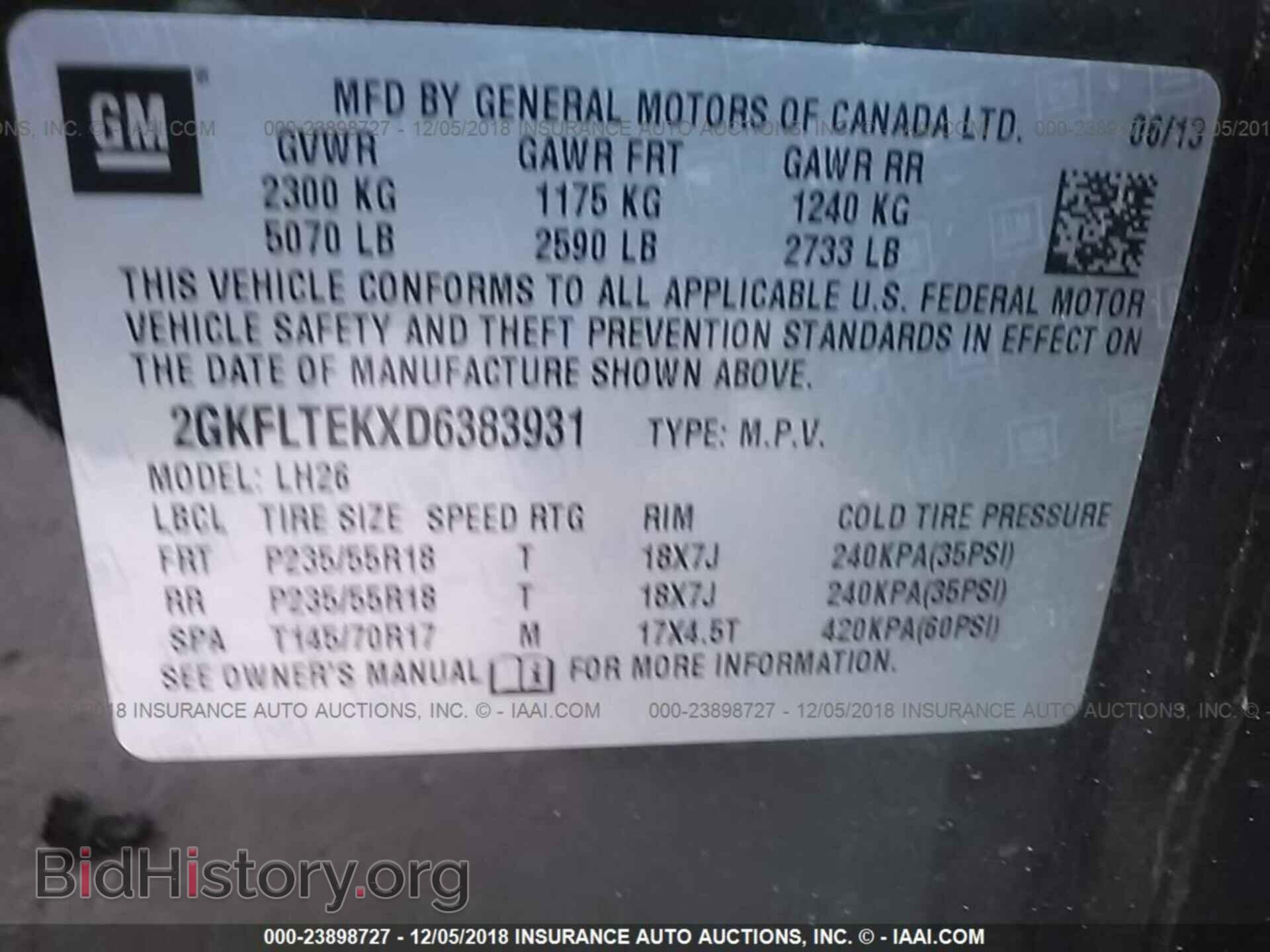 2013 GMC TERRAIN - VIN: 2GKFLTEKXD6383931 - Photo 9