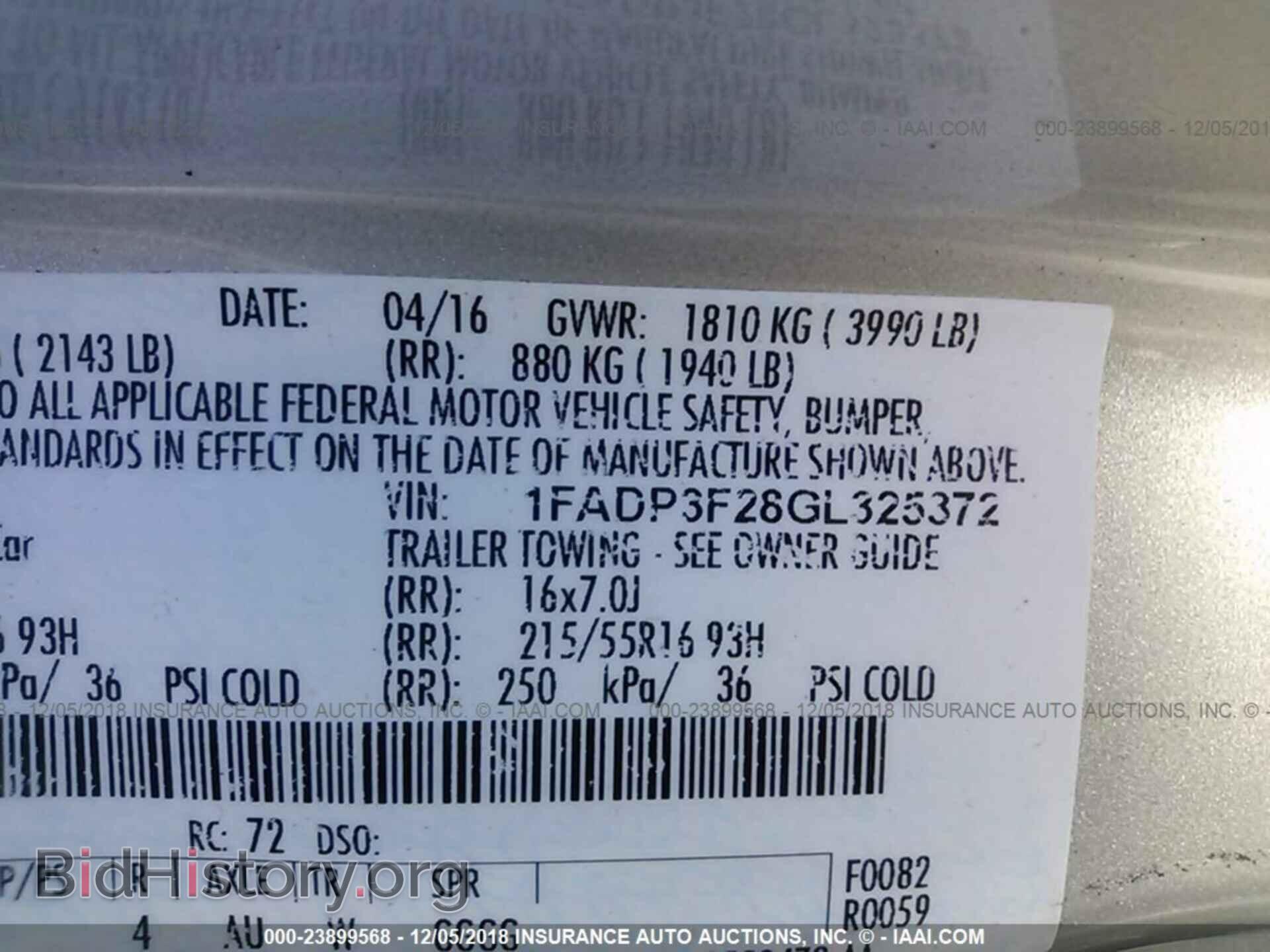 2016 FORD FOCUS - VIN: 1FADP3F28GL325372 - Photo 9