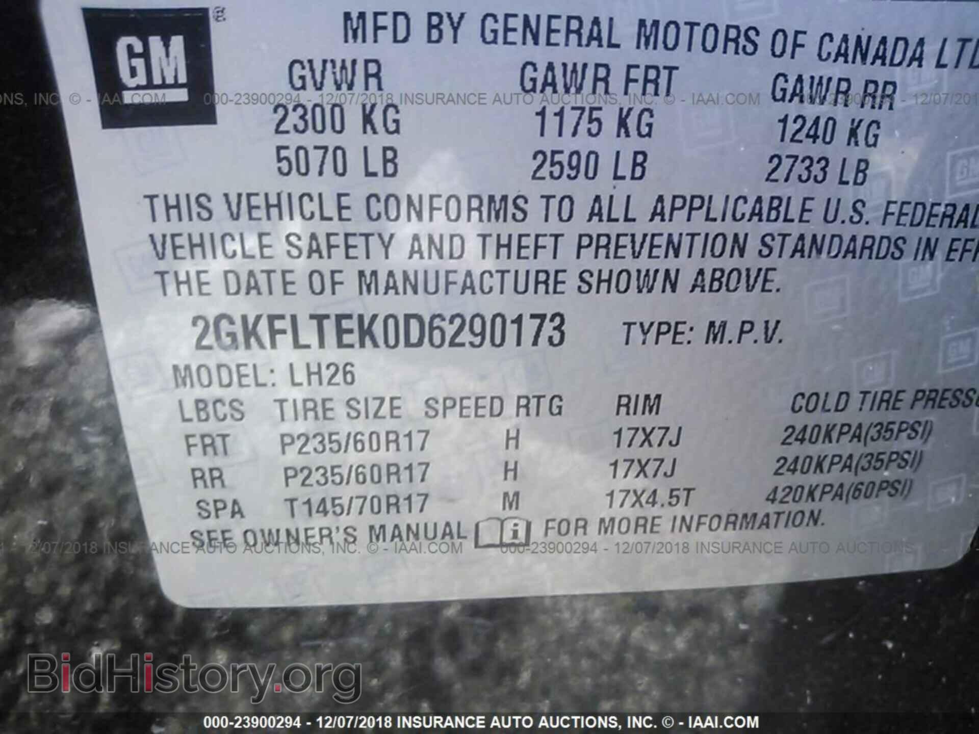 2013 GMC TERRAIN - VIN: 2GKFLTEK0D6290173 - Фото 9