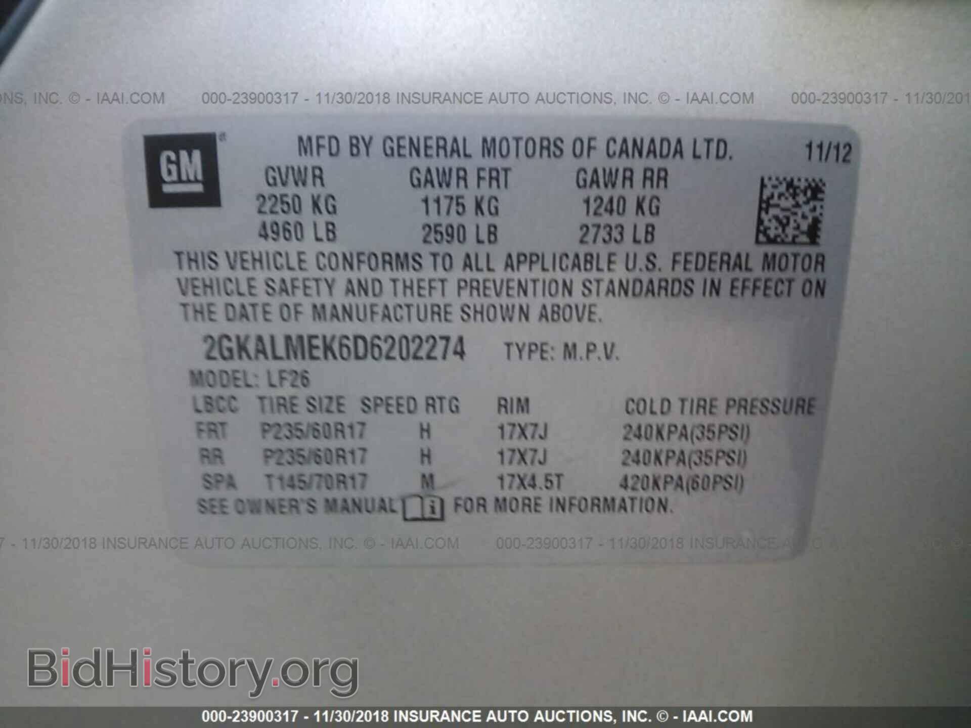 2013 GMC TERRAIN - VIN: 2GKALMEK6D6202274 - Photo 9