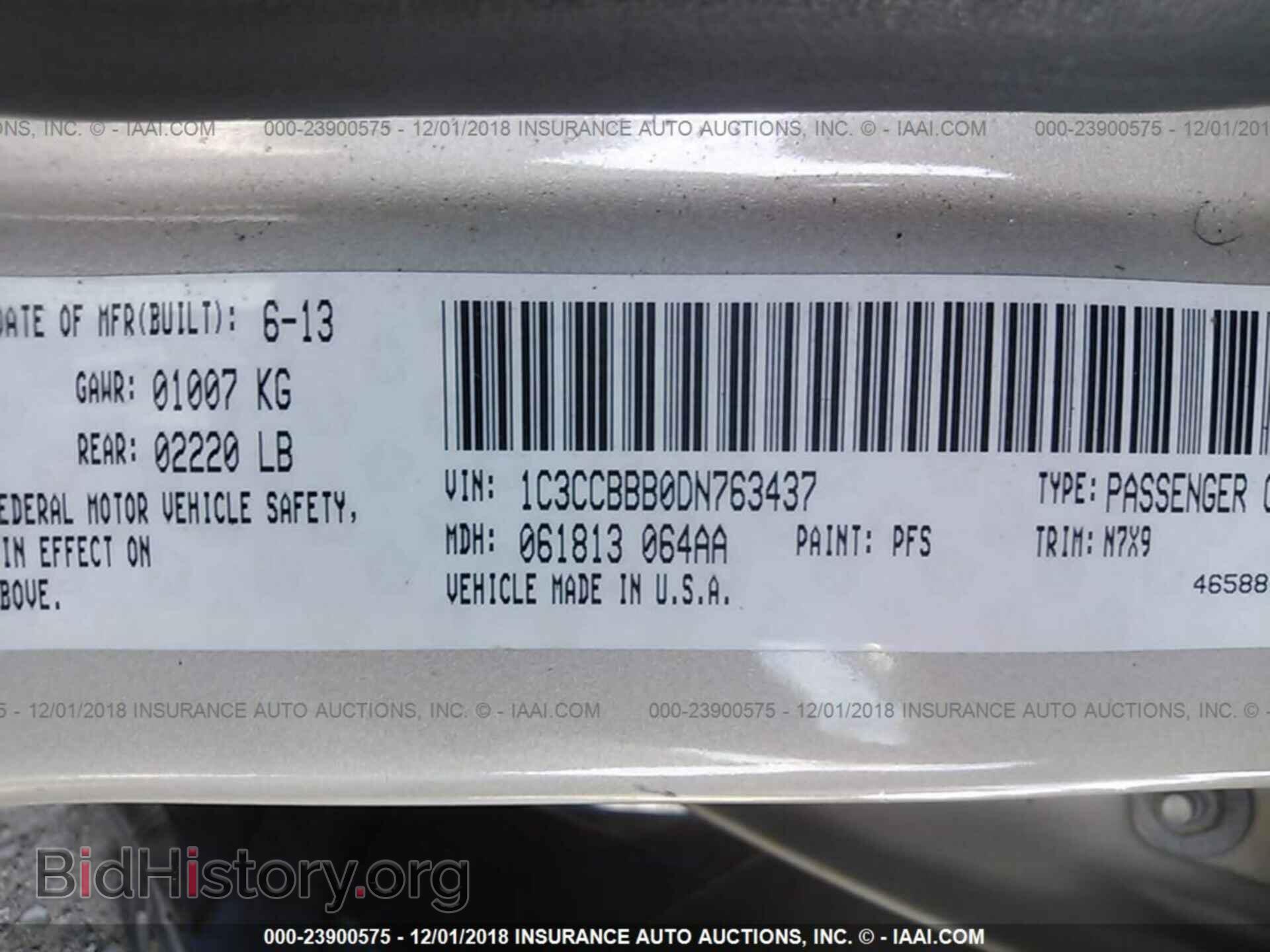 2013 CHRYSLER 200 - VIN: 1C3CCBBB0DN763437 - Photo 9