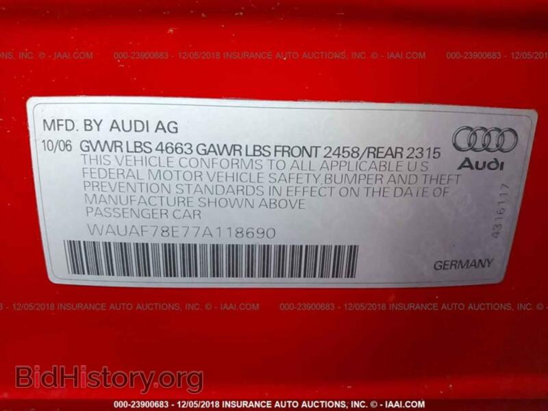 2007 Audi A4 (VIN WAUAF78E77A118690) — photo 9 of 10