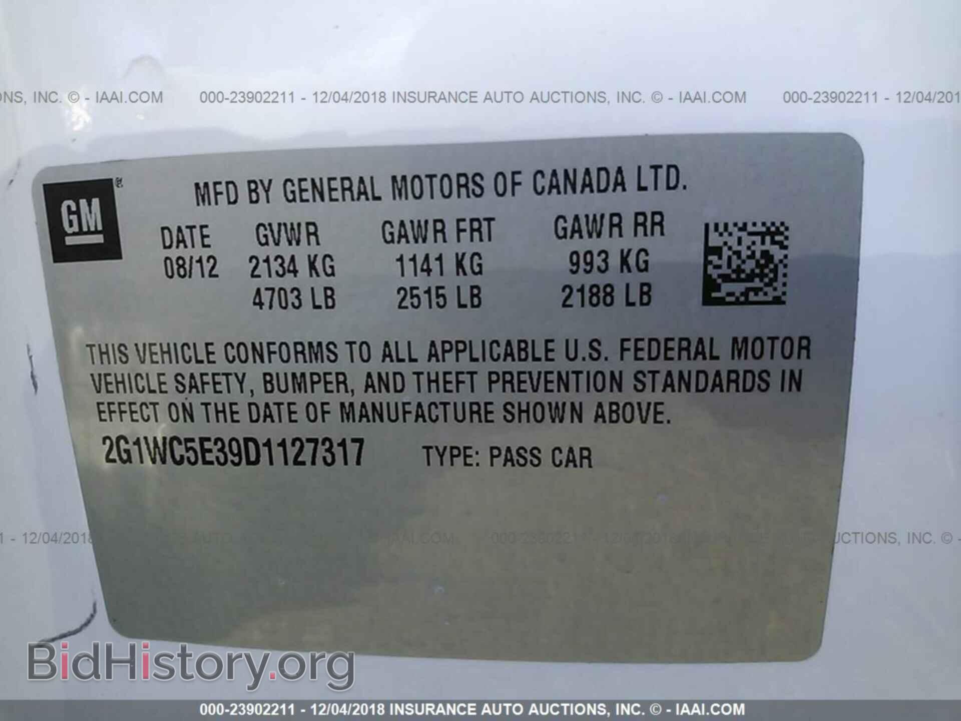 2013 CHEVROLET IMPALA - VIN: 2G1WC5E39D1127317 - Фото 9