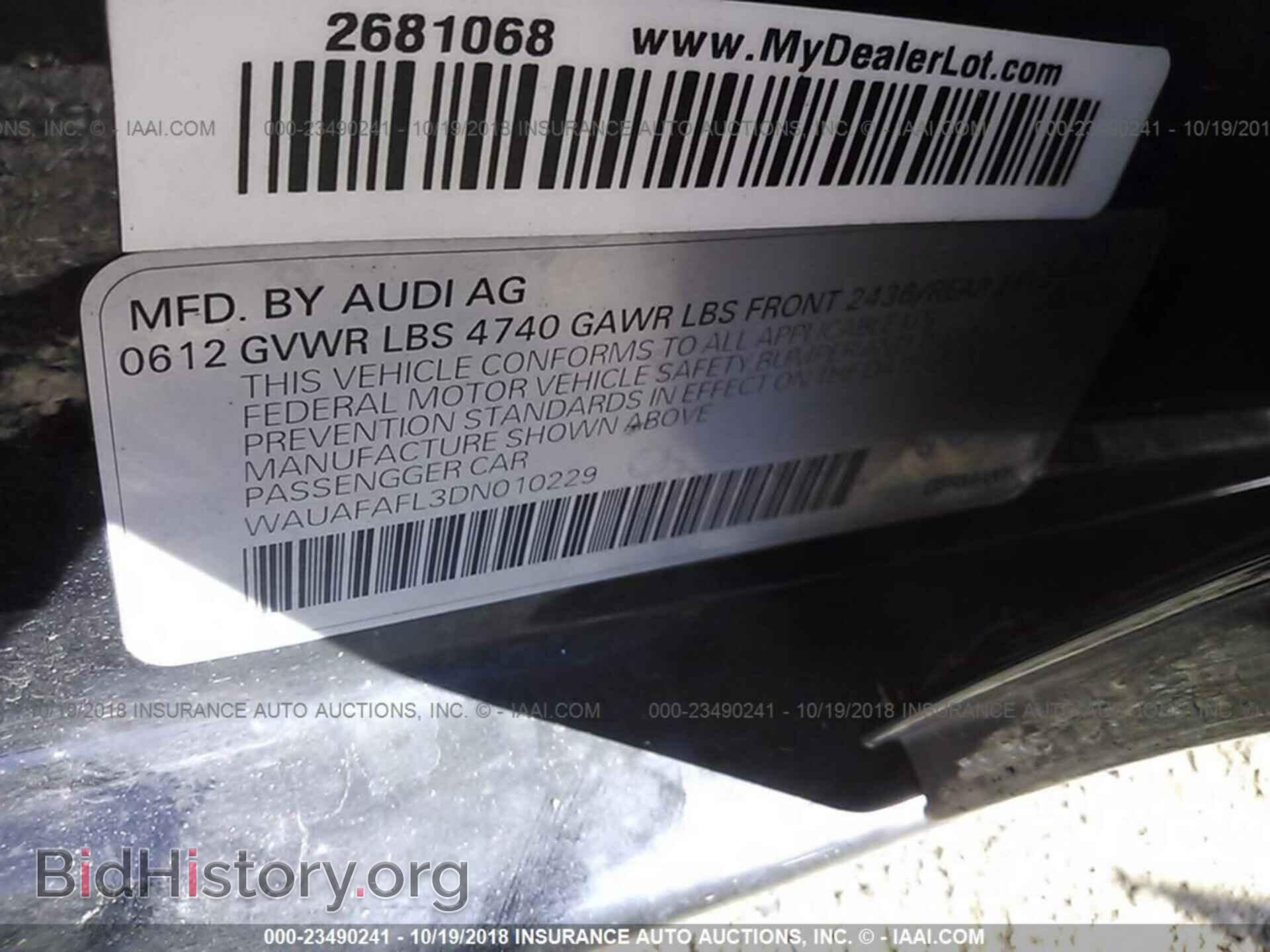 2013 AUDI A4 - VIN: WAUAFAFL3DN010229 - Photo 9