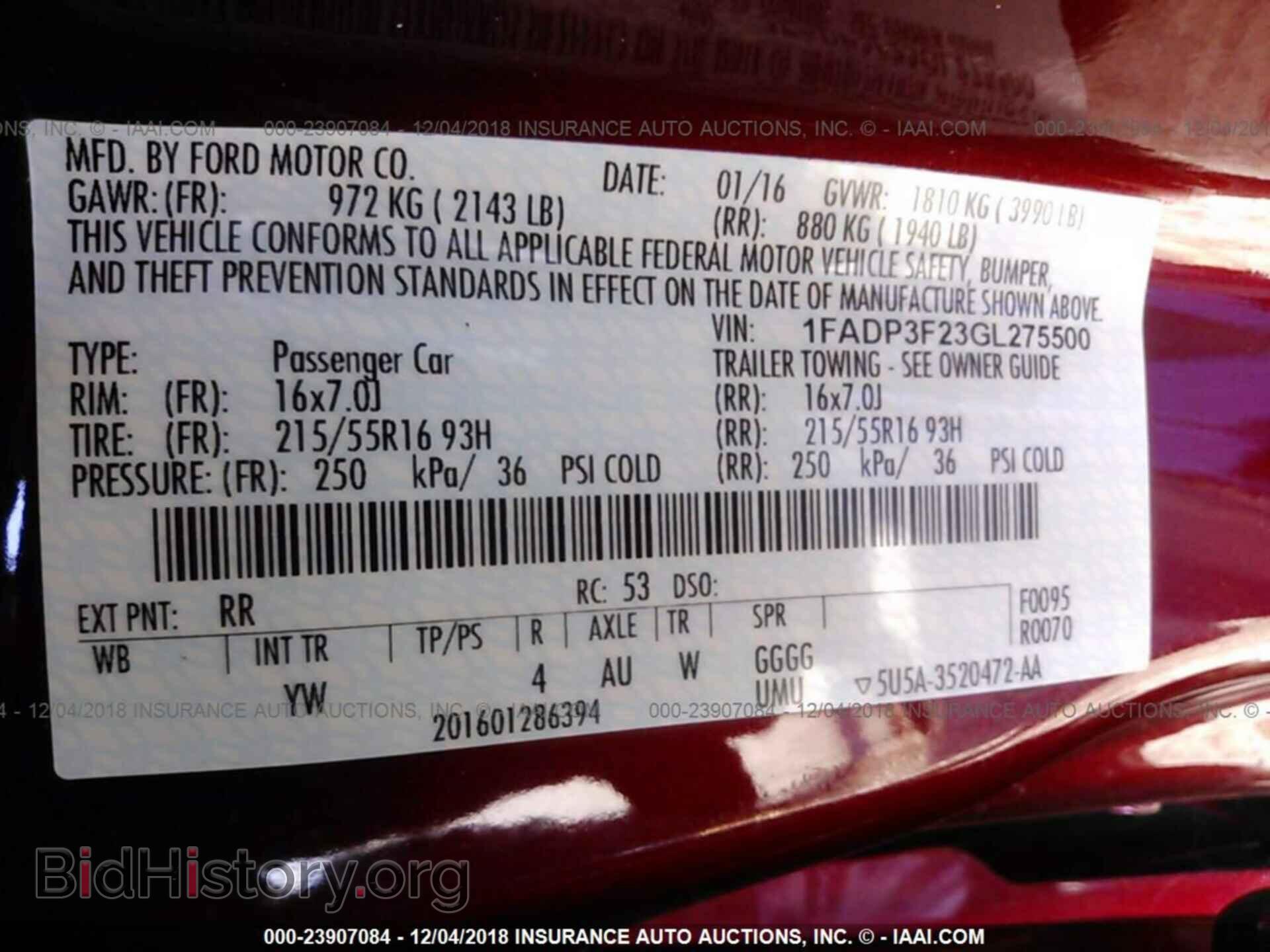 2016 FORD FOCUS - VIN: 1FADP3F23GL275500 - Photo 9