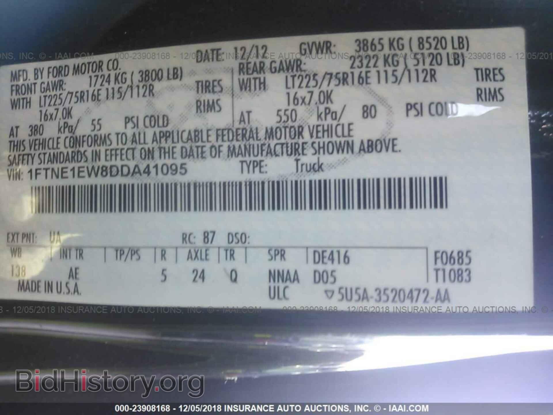 2013 FORD ECONOLINE - VIN: 1FTNE1EW8DDA41095 - Photo 9
