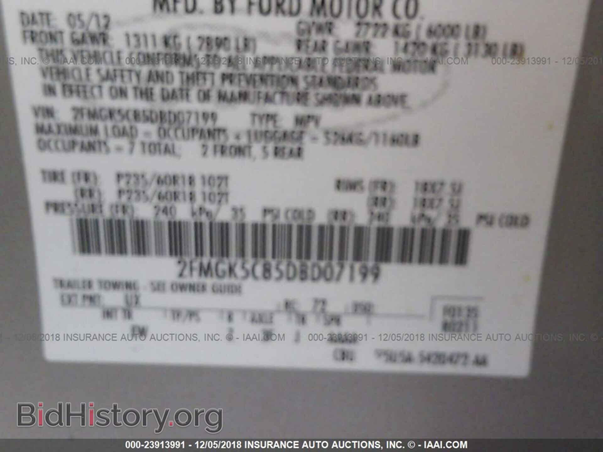 2013 FORD FLEX - VIN: 2FMGK5C85DBD07199 - Photo 9