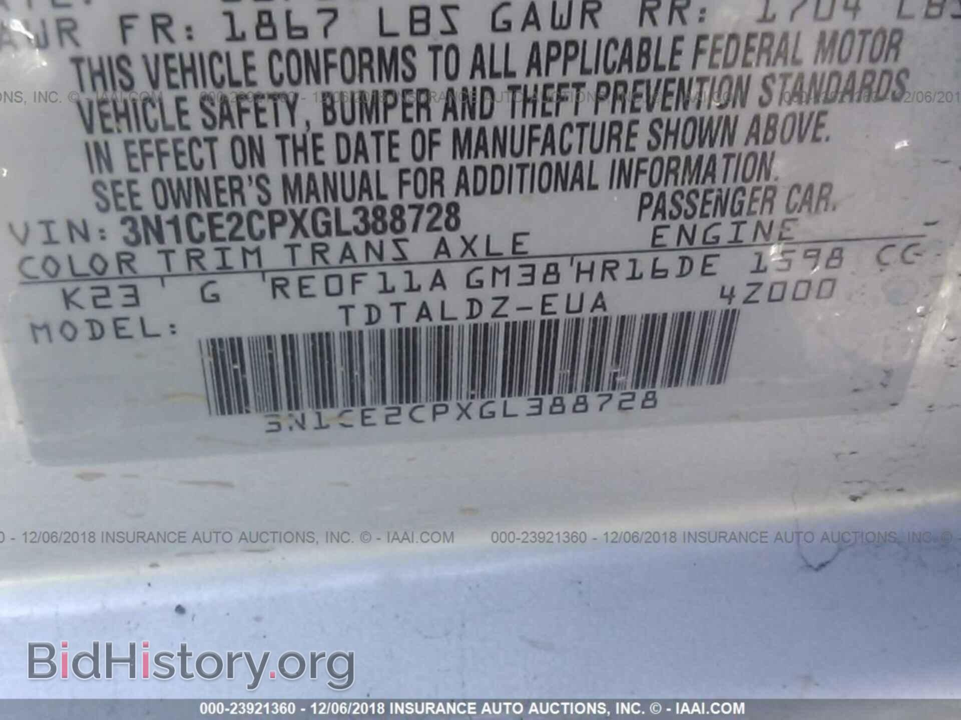 2016 NISSAN VERSA NOTE - VIN: 3N1CE2CPXGL388728 - Фото 9