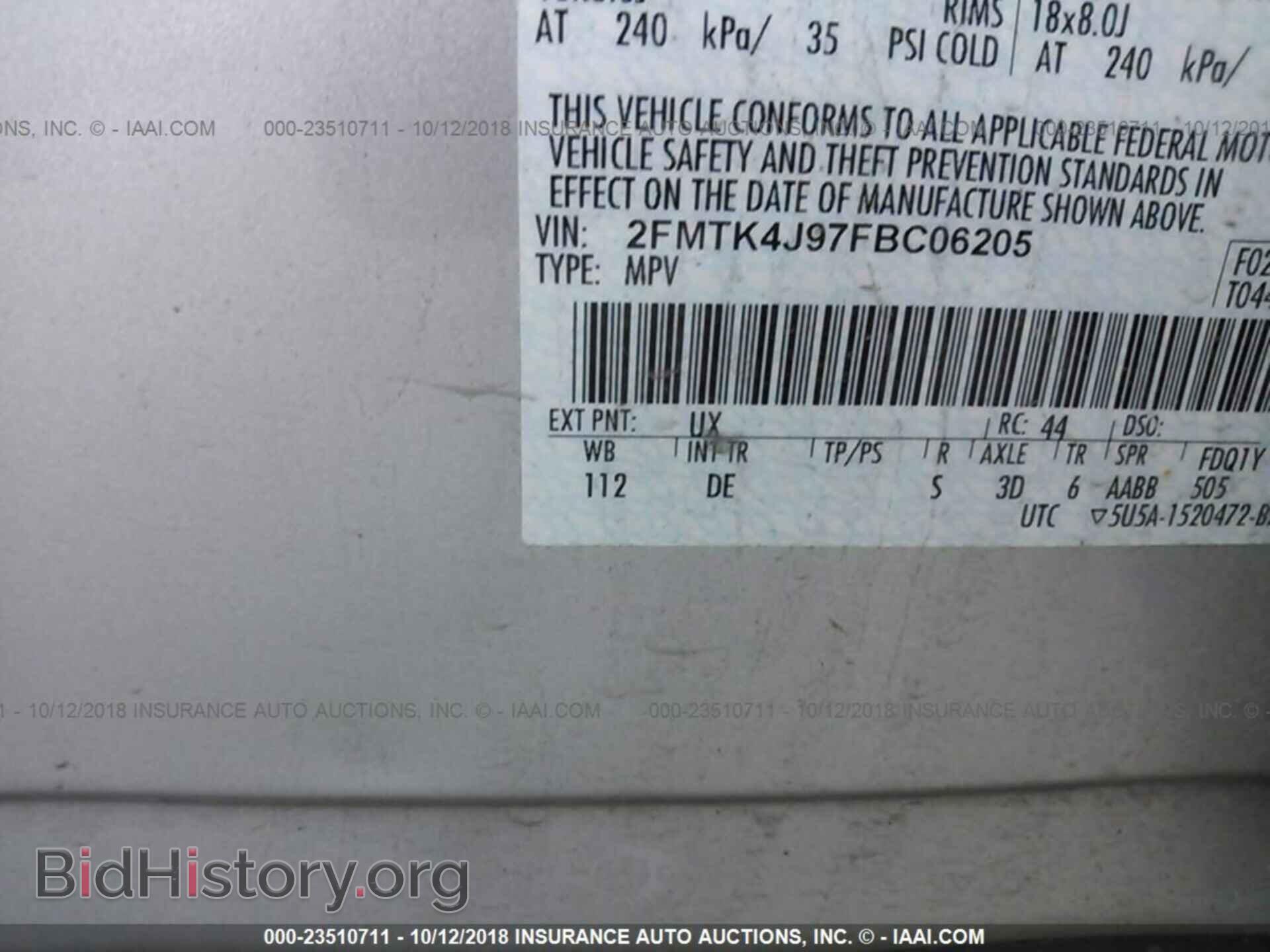 2015 FORD EDGE - VIN: 2FMTK4J97FBC06205 - Photo 9
