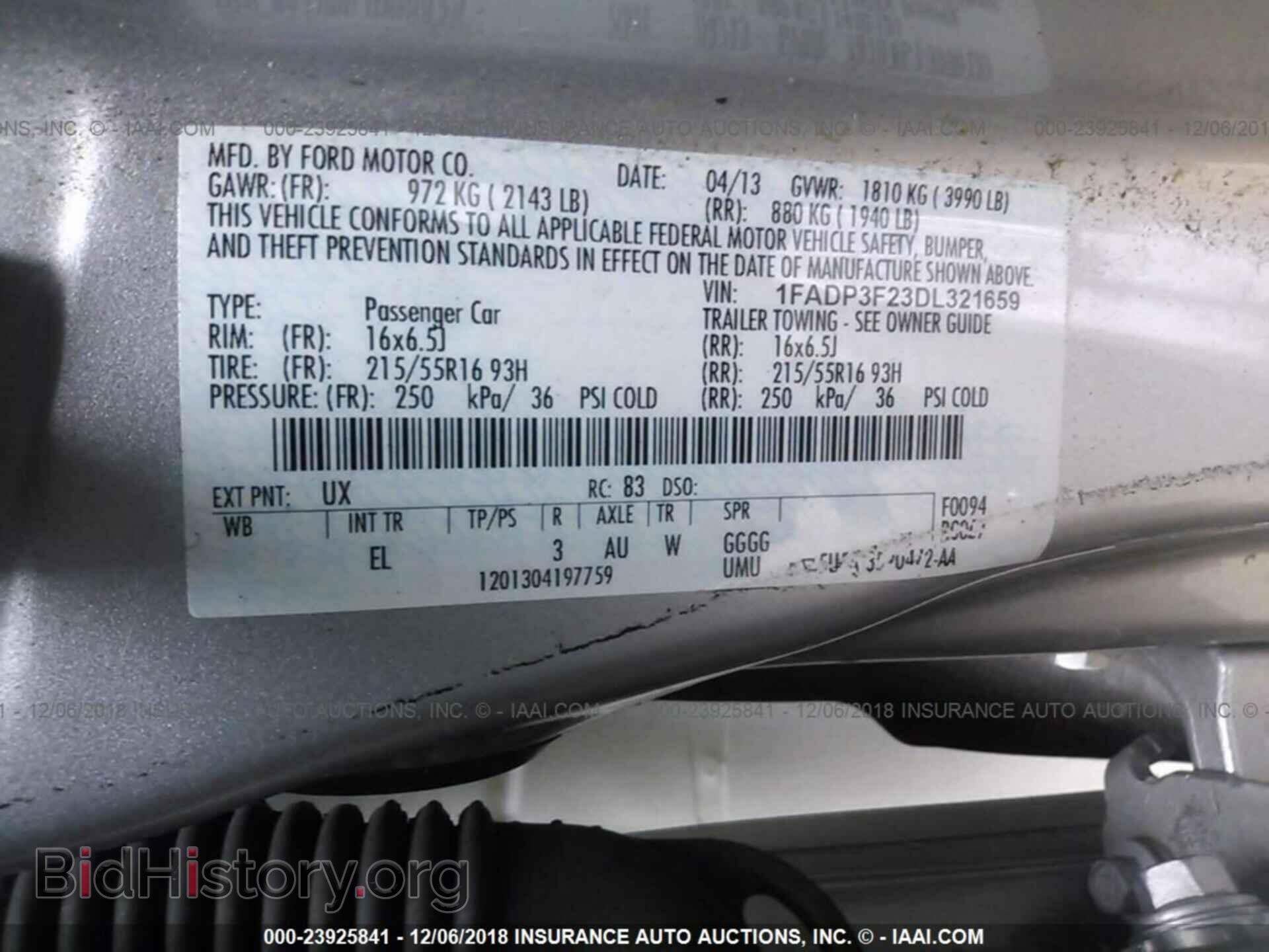 2013 FORD FOCUS - VIN: 1FADP3F23DL321659 - Photo 9