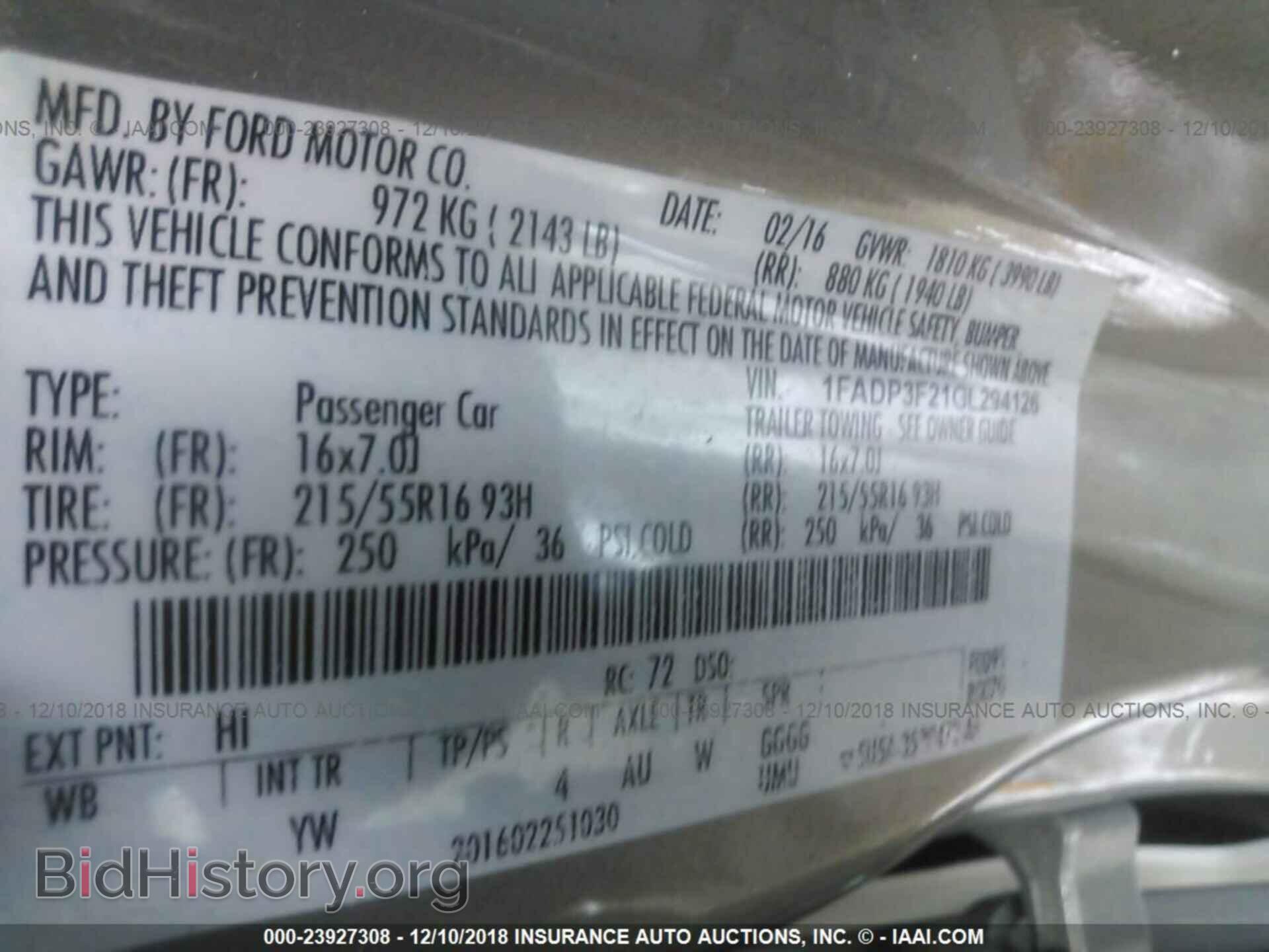 2016 FORD FOCUS - VIN: 1FADP3F21GL294126 - Photo 9