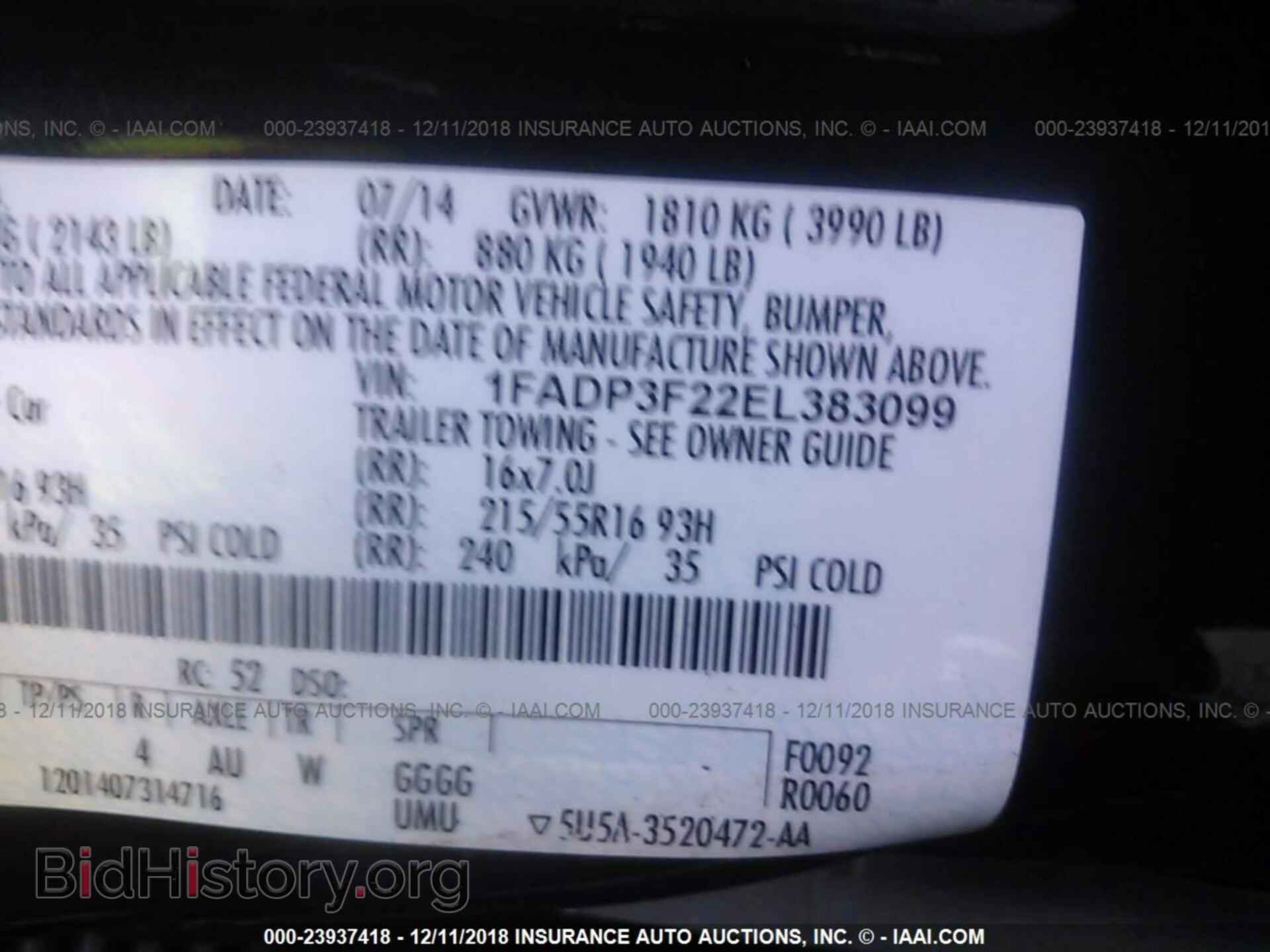 2014 FORD FOCUS - VIN: 1FADP3F22EL383099 - Photo 9