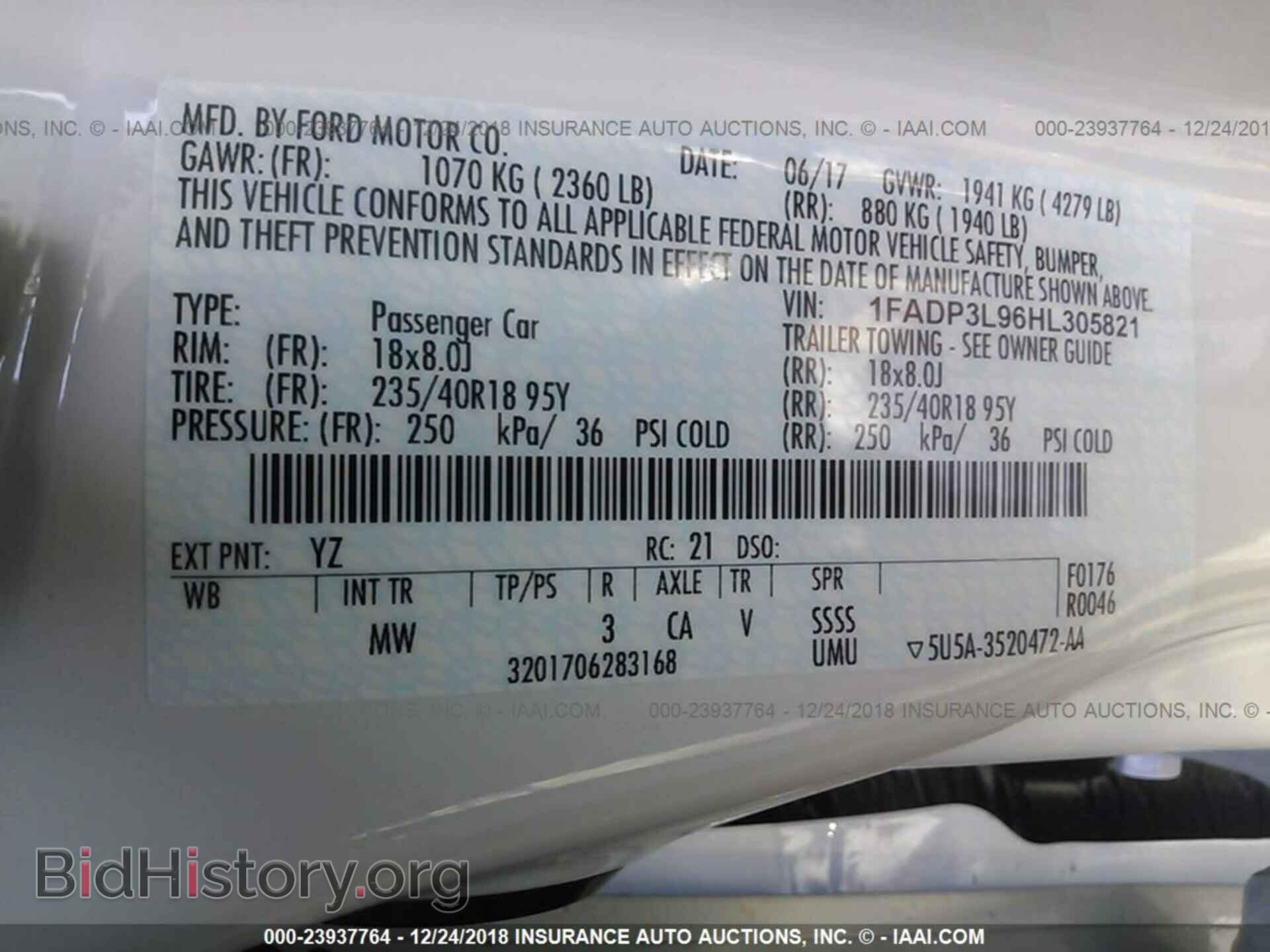 2017 FORD FOCUS - VIN: 1FADP3L96HL305821 - Фото 9