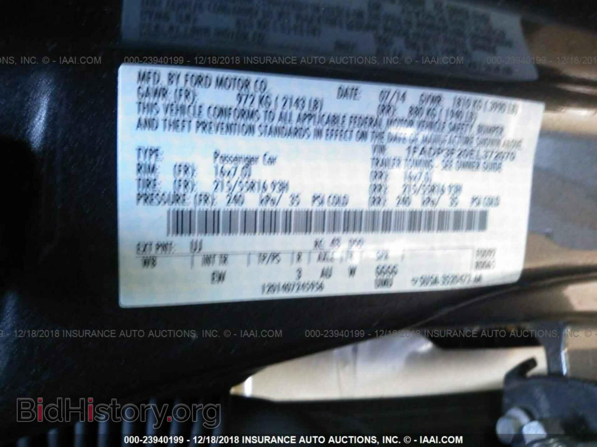 2014 FORD FOCUS - VIN: 1FADP3F20EL372070 - Photo 9